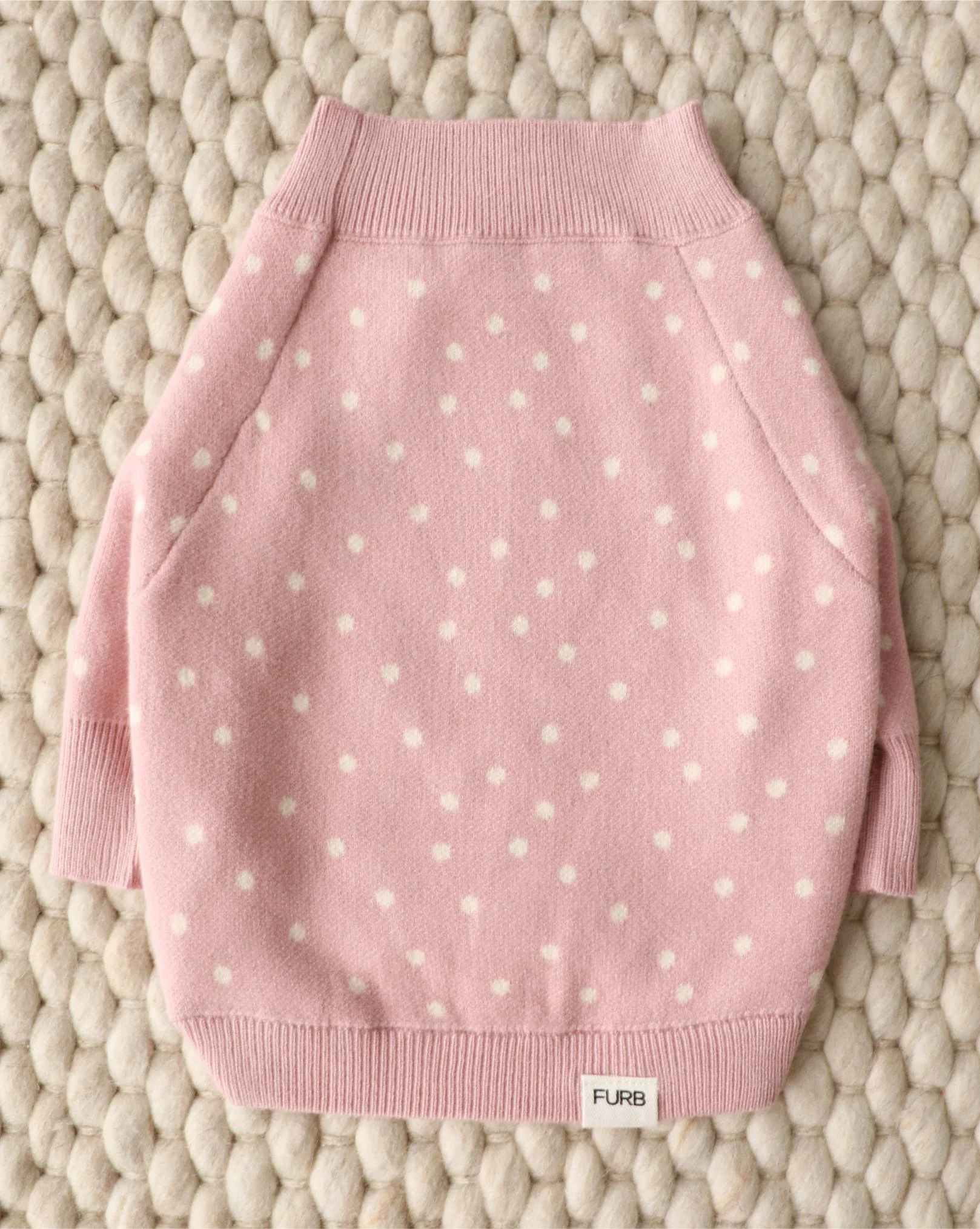 Bailey Pink Polka Dot Dog Sweater - Image 2
