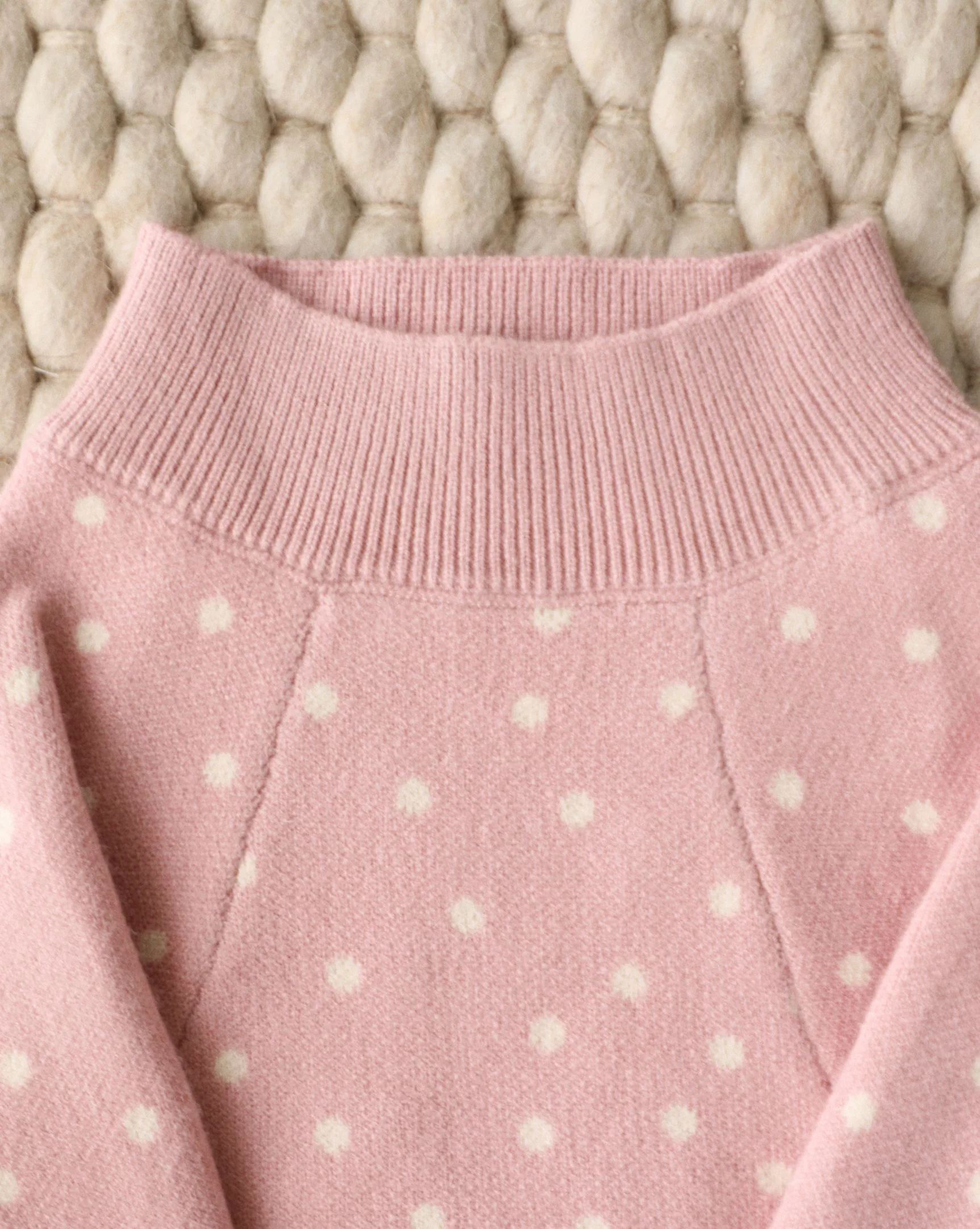 Bailey Pink Polka Dot Dog Sweater - Image 3