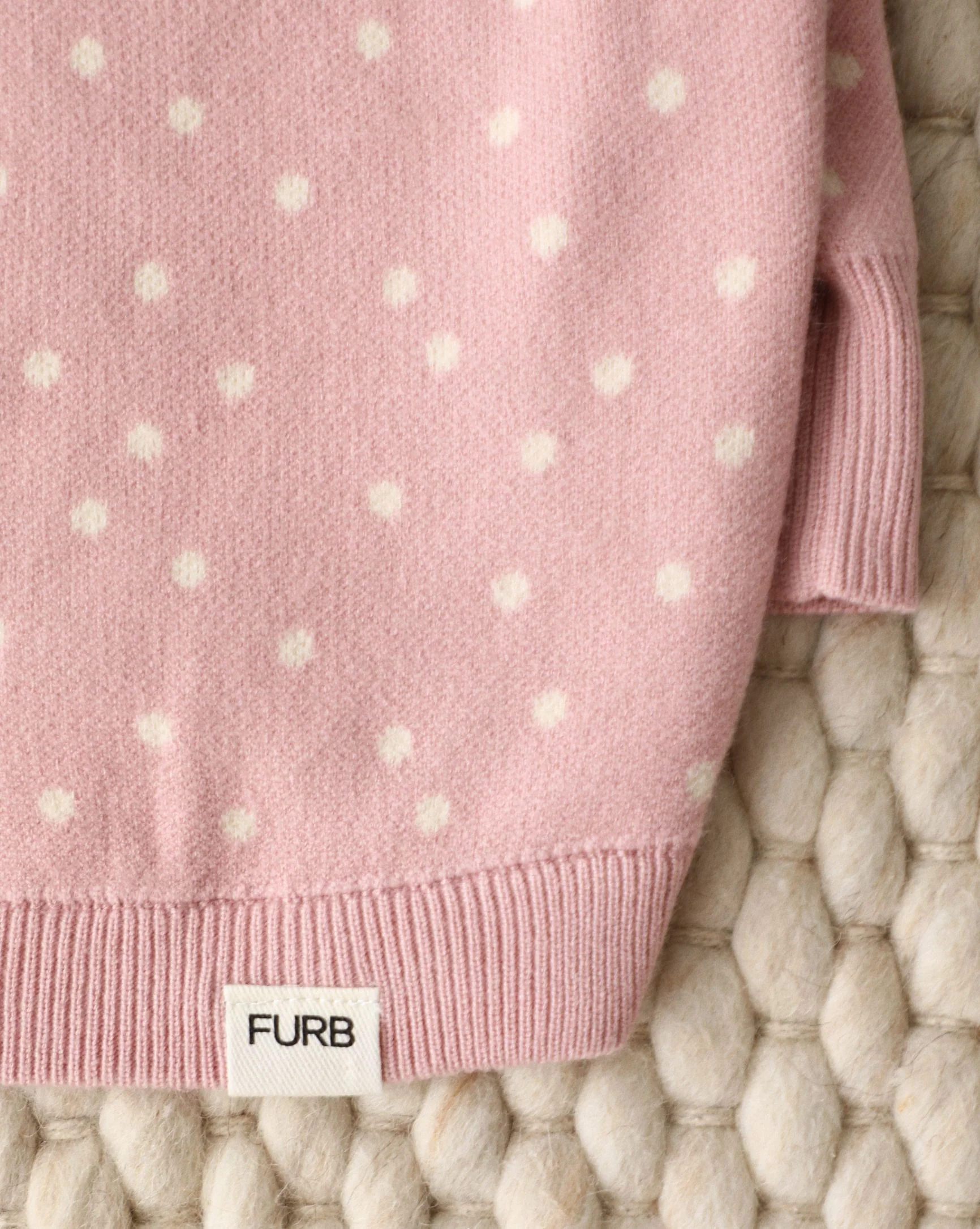 Bailey Pink Polka Dot Dog Sweater - Image 6