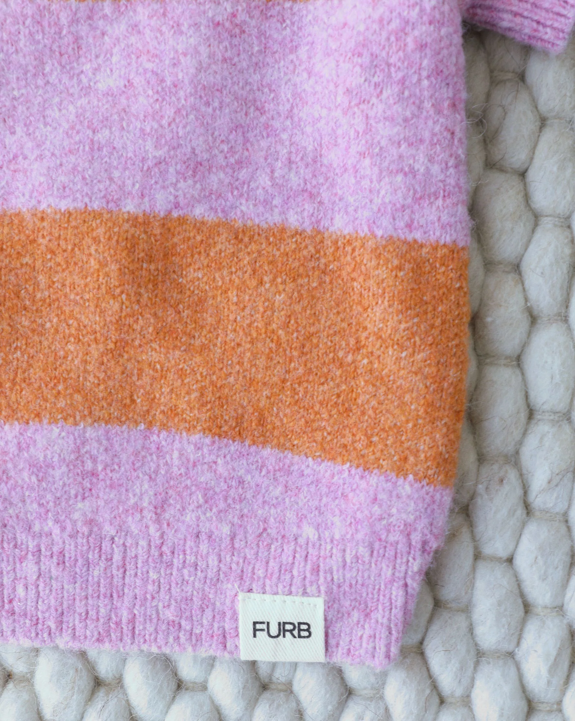 Prep School Pup Pink + Orange Striped Rugby Sweater - Image 7