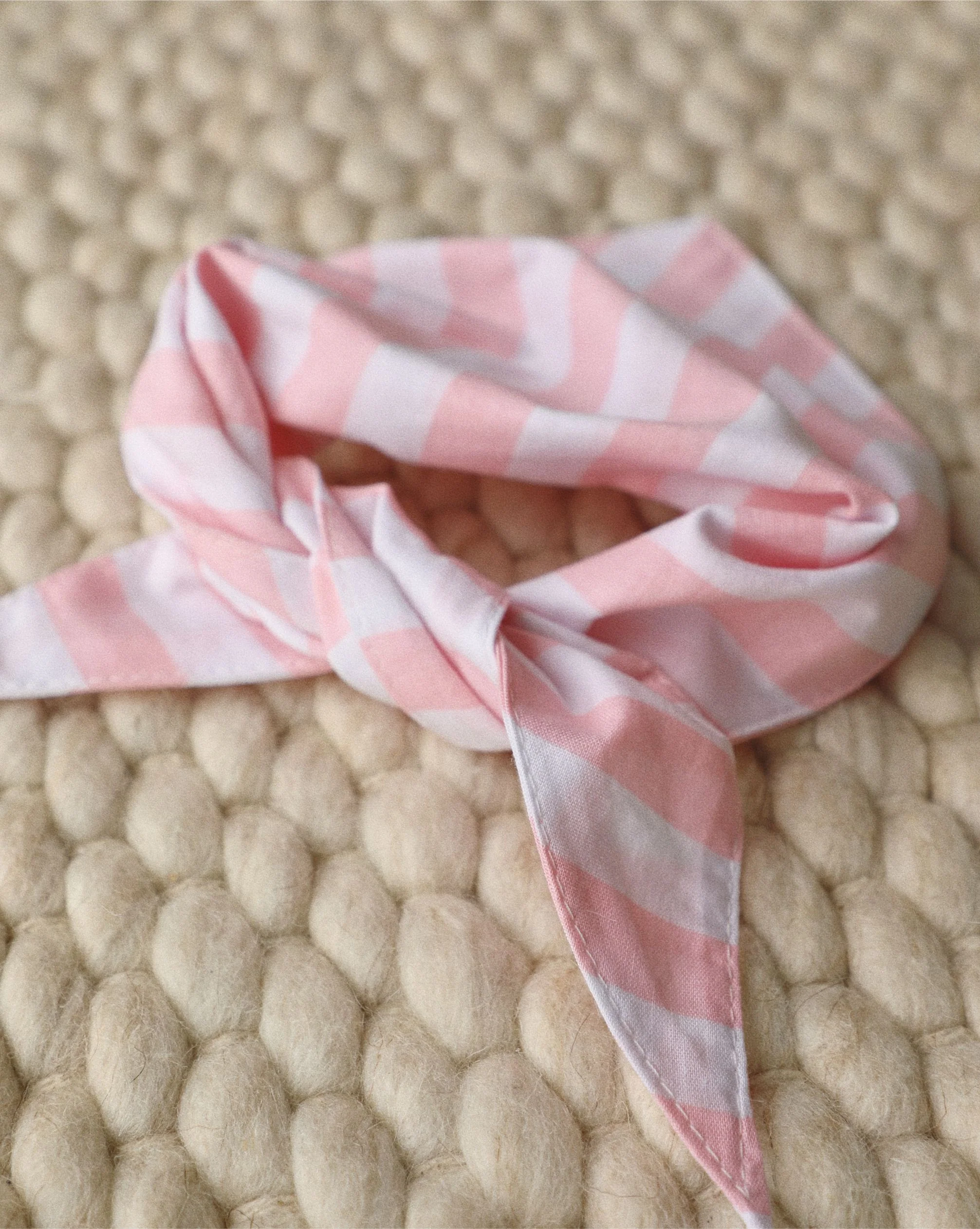 Paige Pink Striped Dog Bandana - Image 5