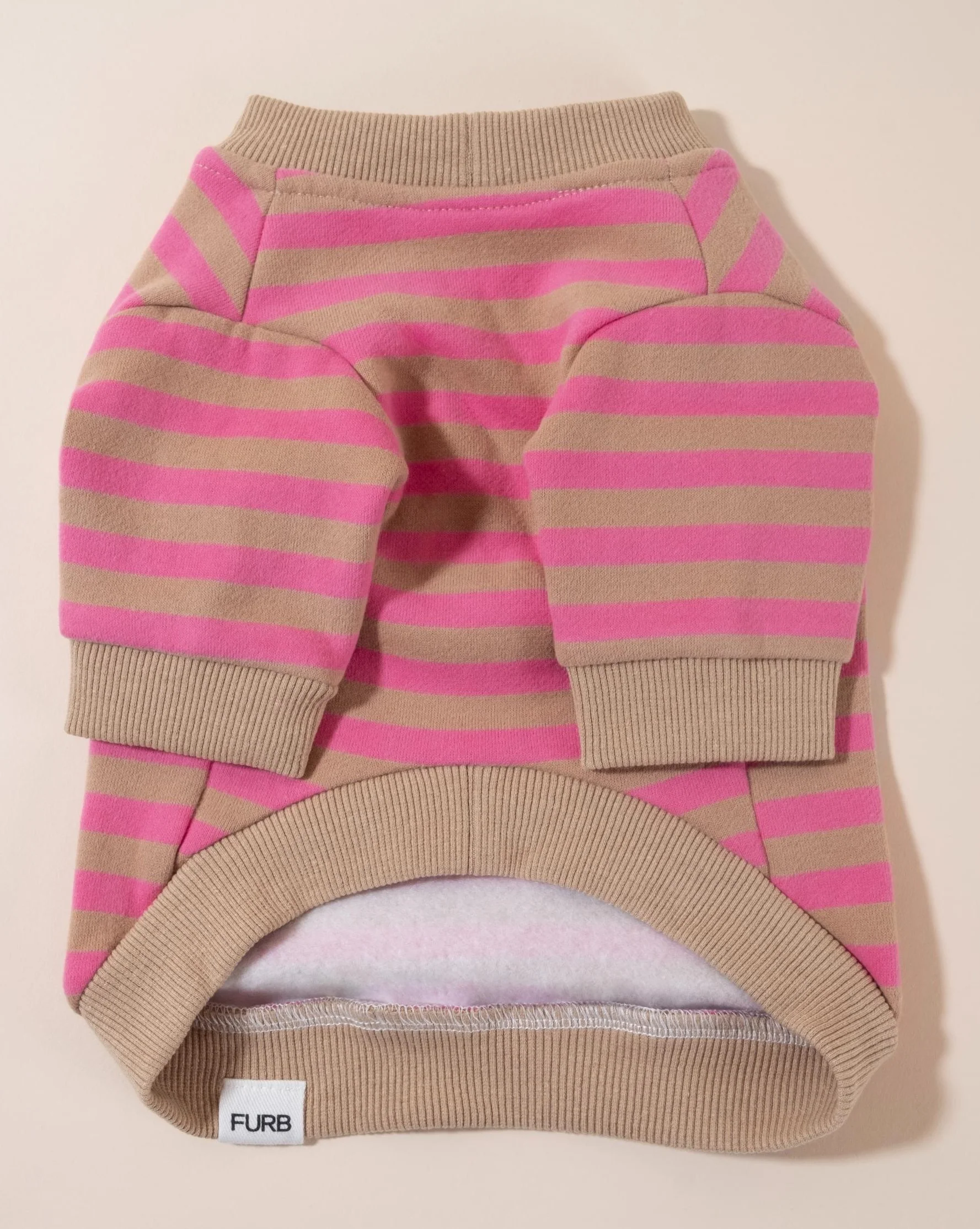 Camden Pink + Tan Striped Dog Sweatshirt - Image 2