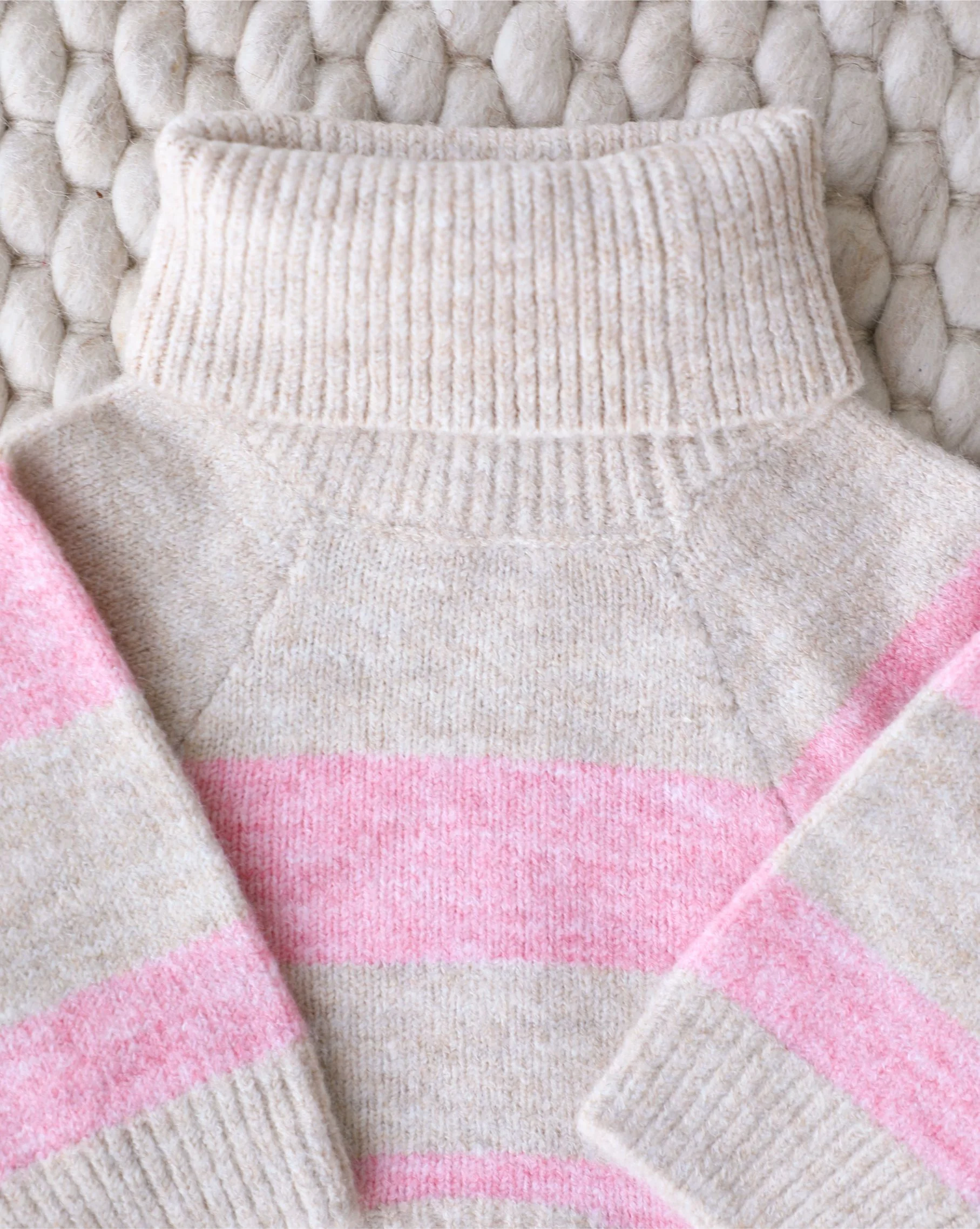 Finley Pink Striped Dog Sweater - Image 3