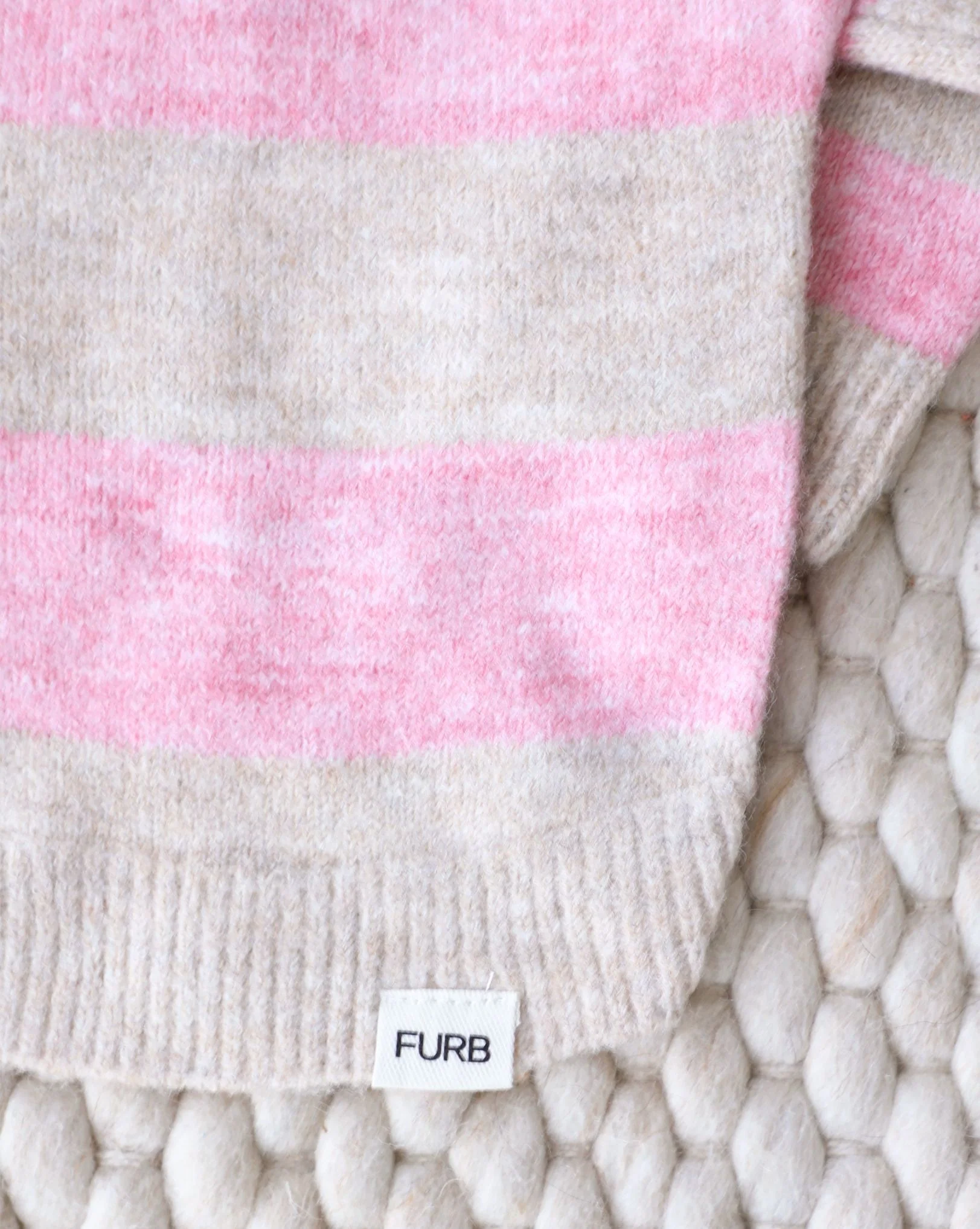Finley Pink Striped Dog Sweater - Image 4