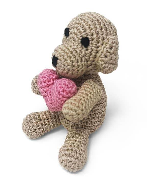 Love You More Crochet Puppy Dog Toy - Image 2