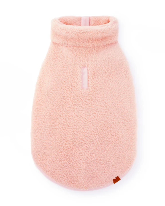 Snuggle Season Pink Sherpa Dog Jacket - Image 2