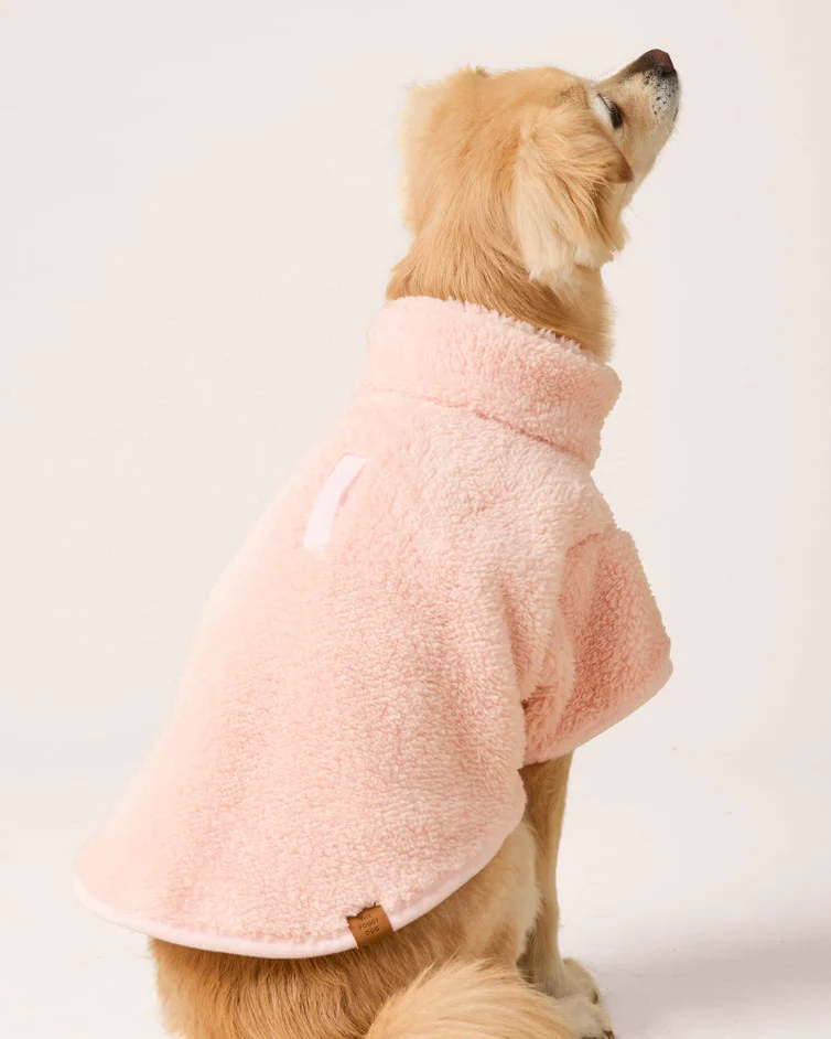 Snuggle Season Pink Sherpa Dog Jacket - Image 4