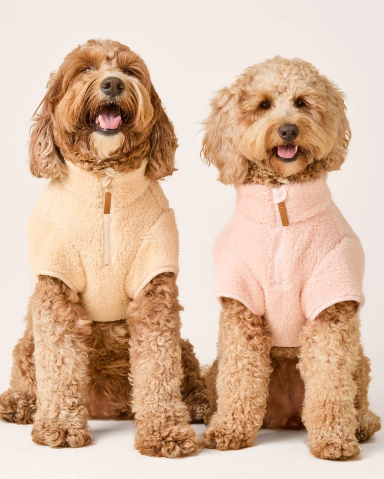 Snuggle Season Wheat Sherpa Dog Jacket