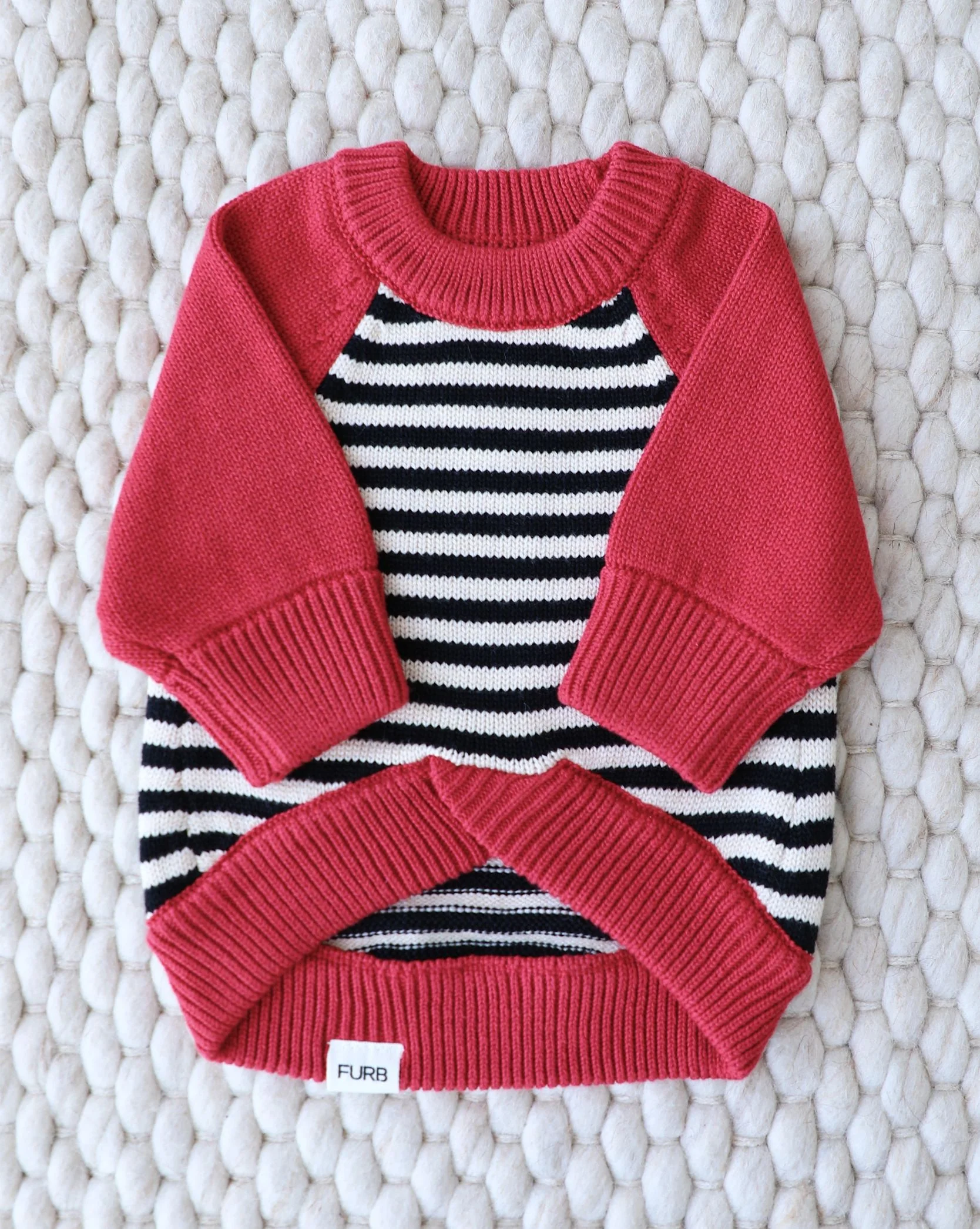Bookworm Red Colorblock Sweater - Image 2