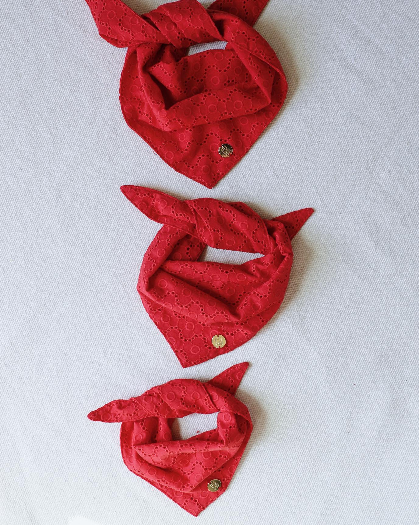 Only the Best Bandana in Red Eyelet - Image 3