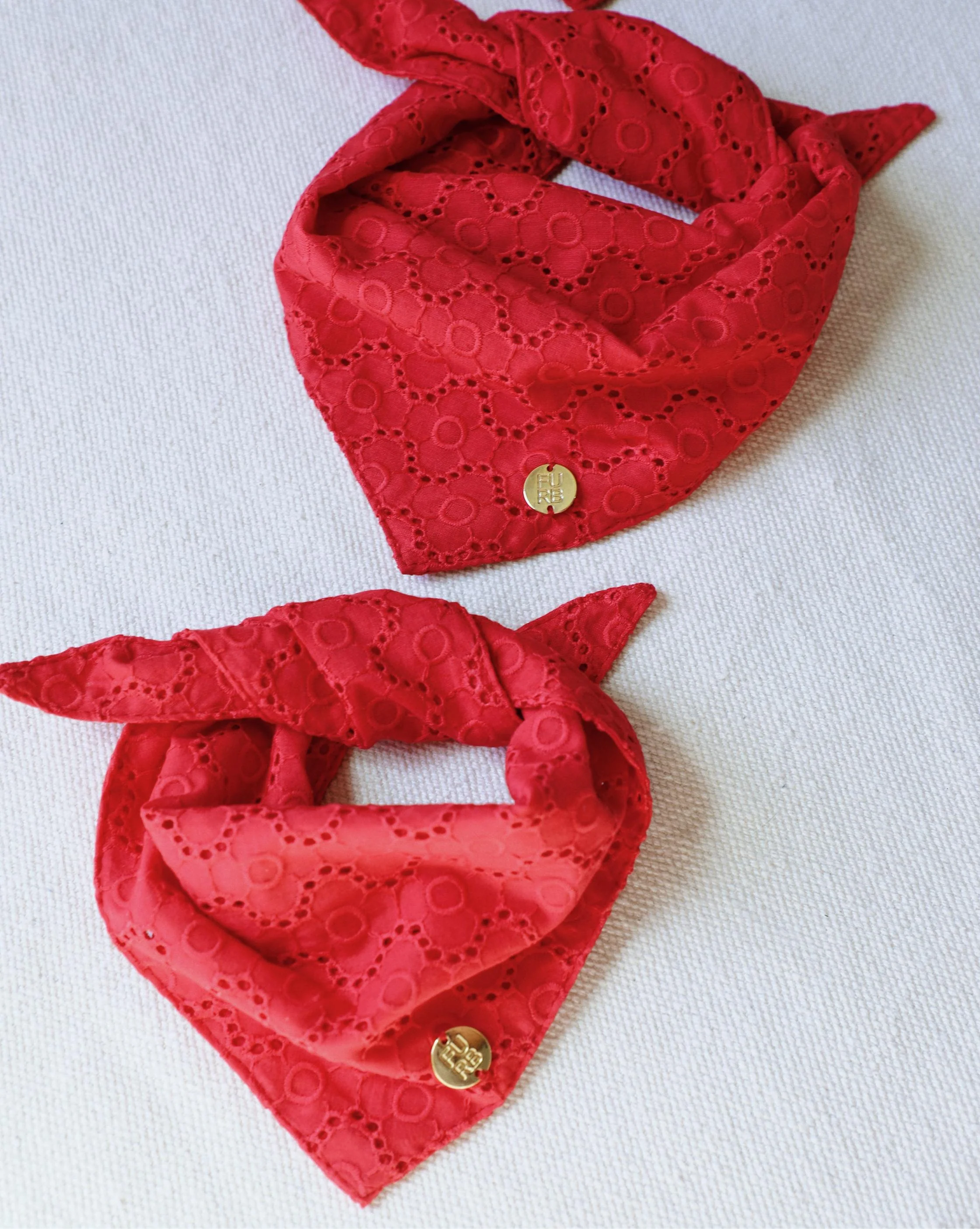 Only the Best Bandana in Red Eyelet - Image 4