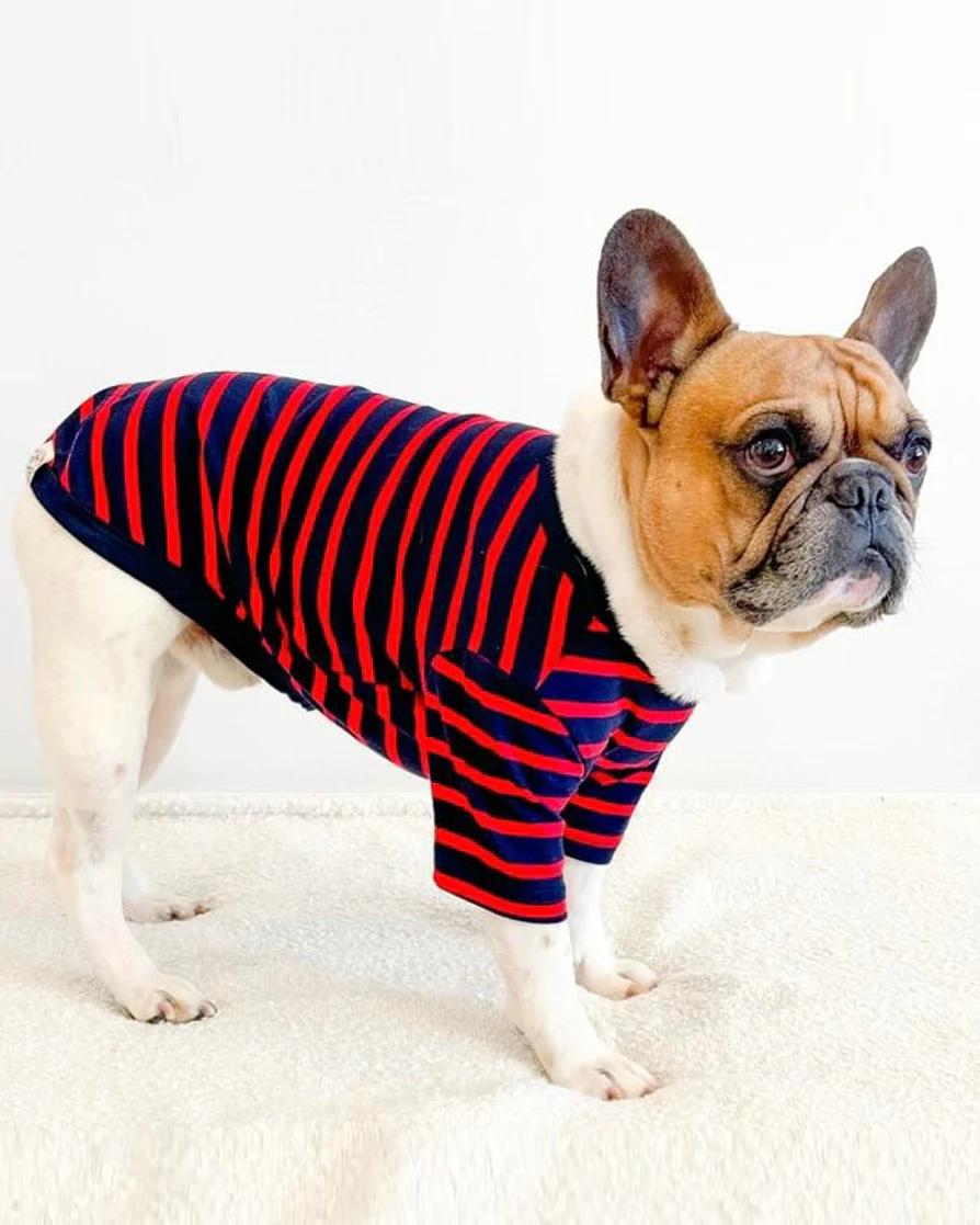 Tiny Gondolier Red + Navy Stripe Tee