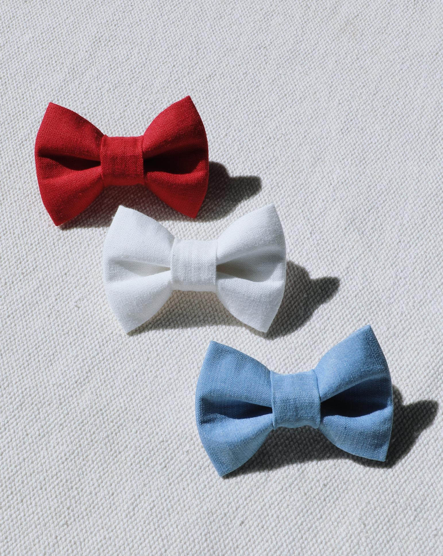Take a Bow Red Linen Bow Tie - Image 5