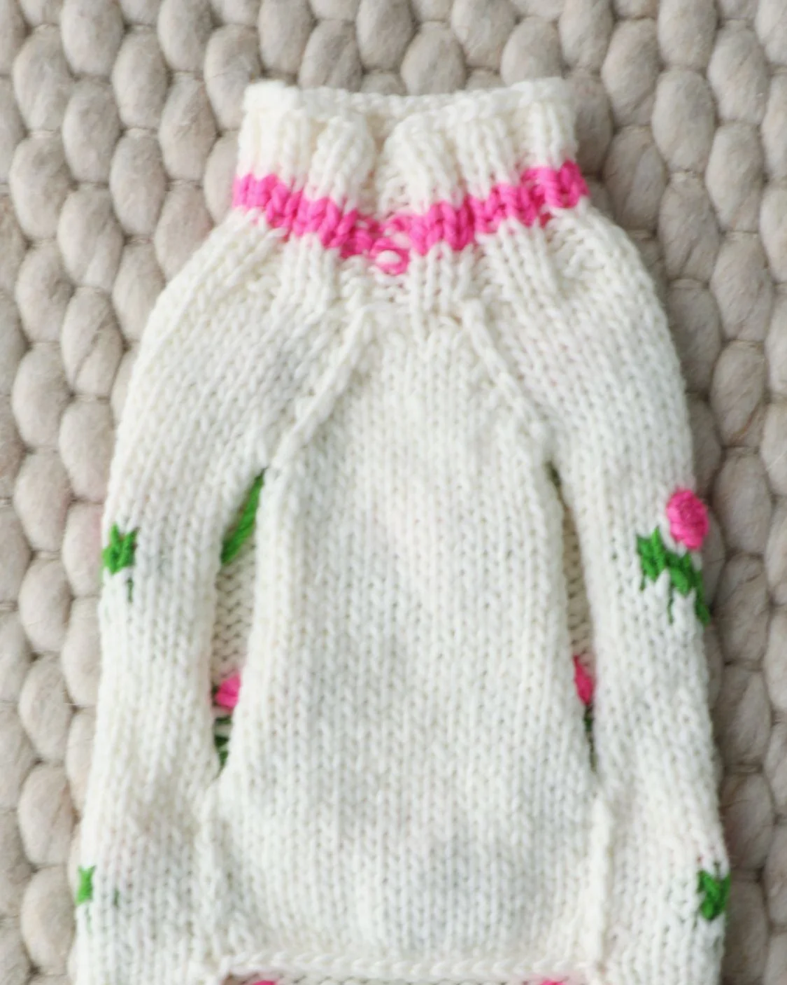 Fur-get Me Not Floral Knit Dog Sweater - Image 4