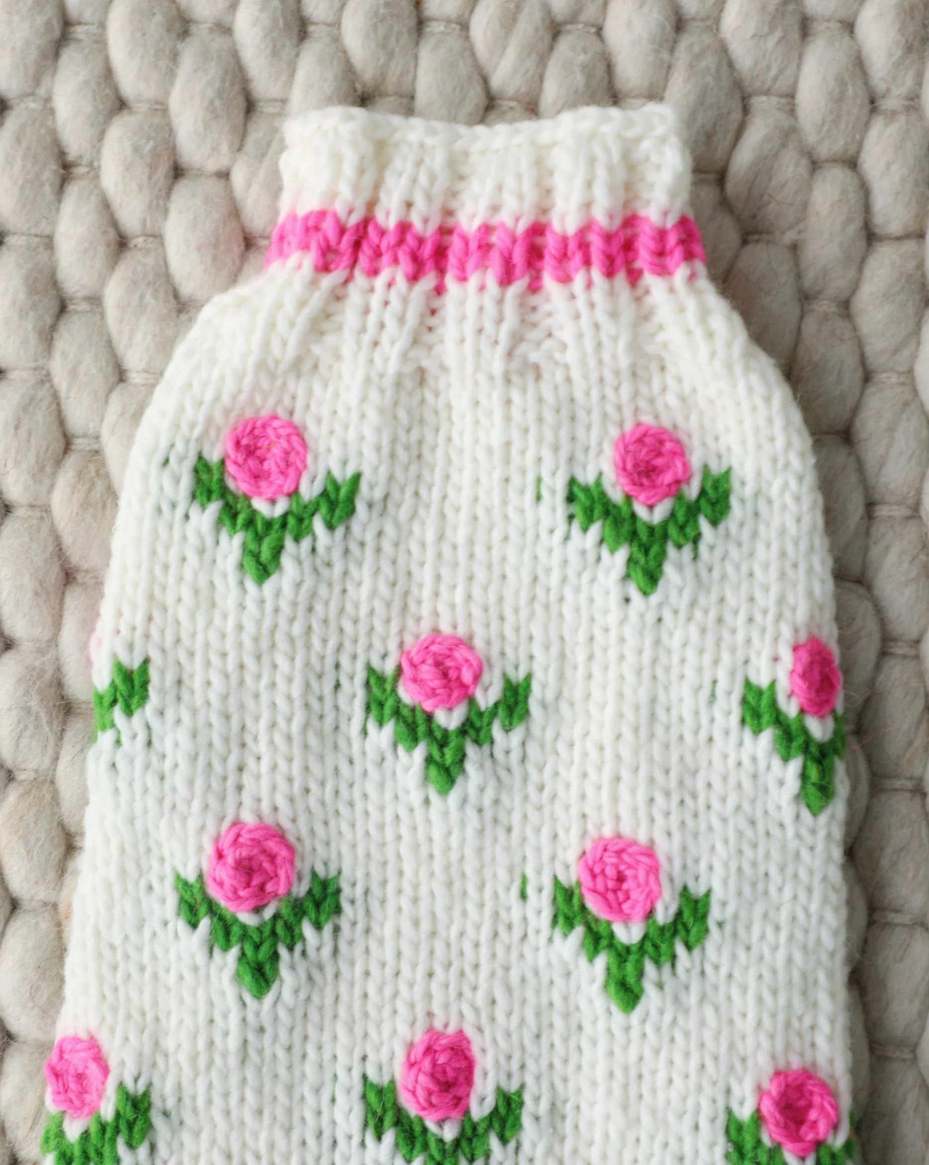 Fur-get Me Not Floral Knit Dog Sweater - Image 5