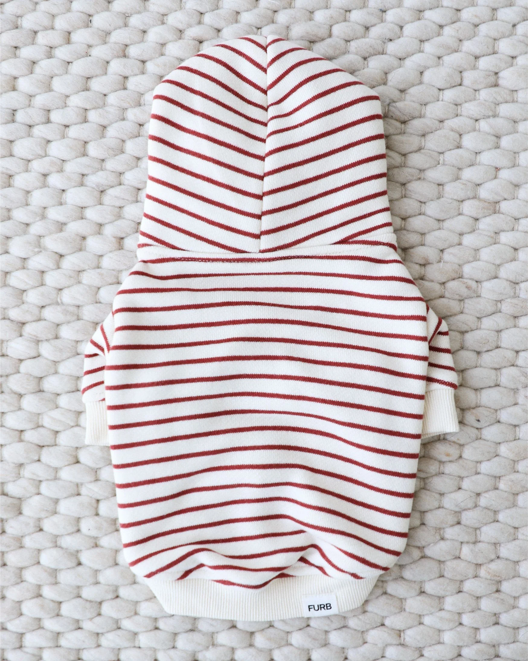 Ziggy Vintage Red Stripe Dog Hoodie - Image 5