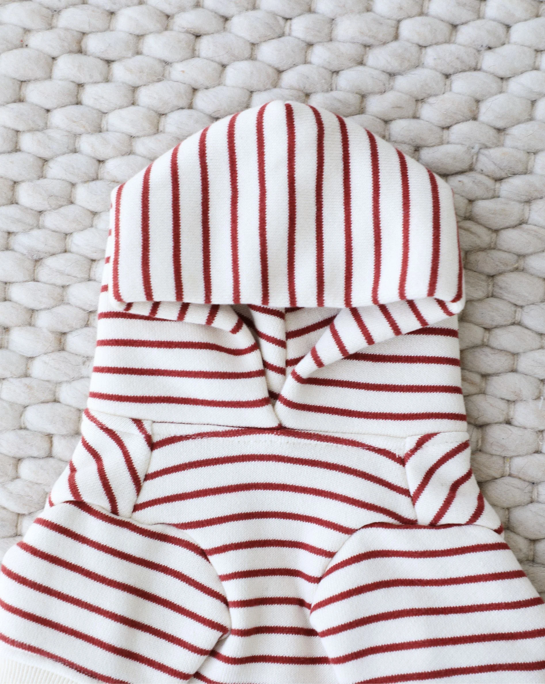 Ziggy Vintage Red Stripe Dog Hoodie - Image 6