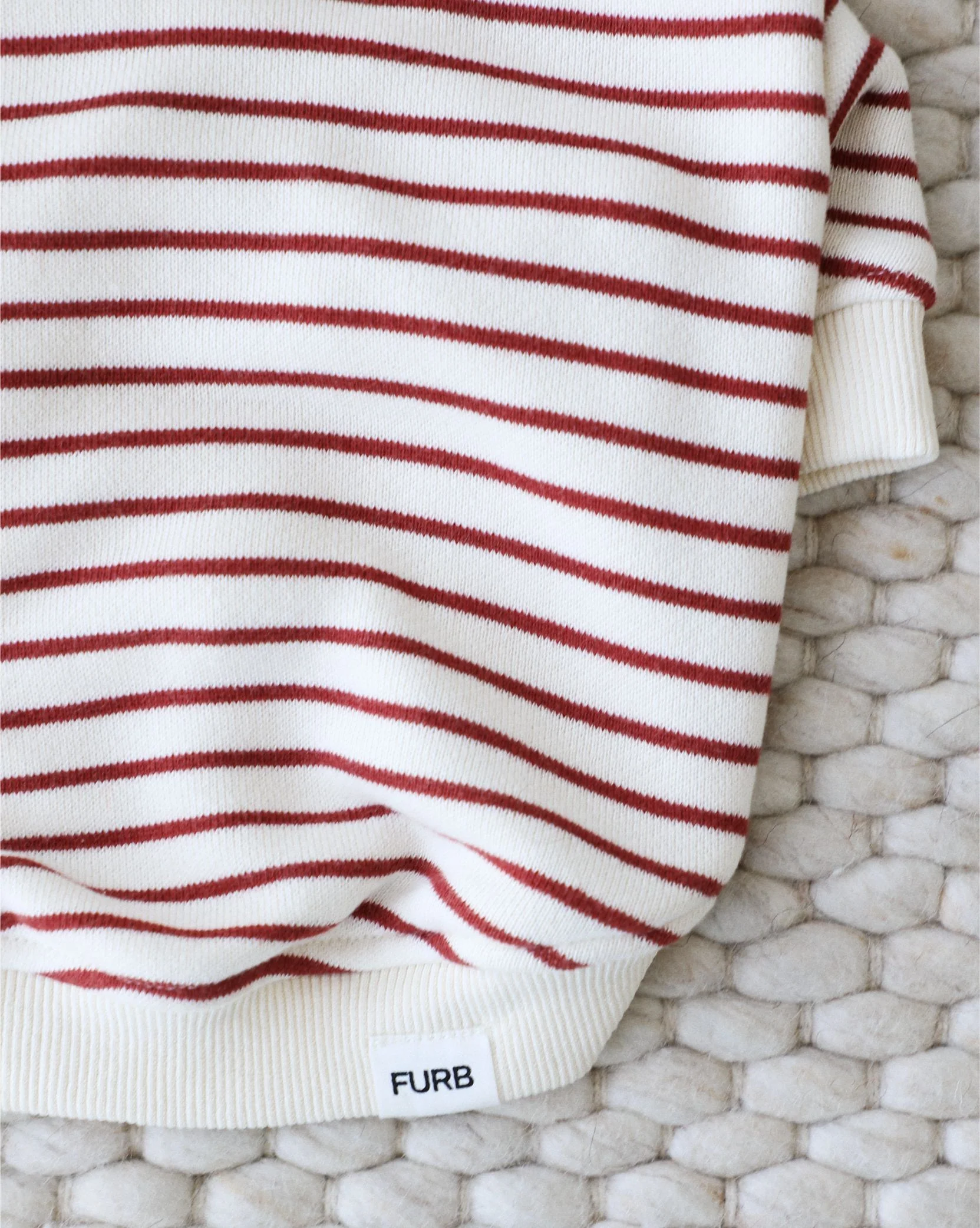 Ziggy Vintage Red Stripe Dog Hoodie - Image 7