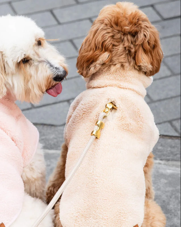 Snuggle Season Wheat Sherpa Dog Jacket - Image 4