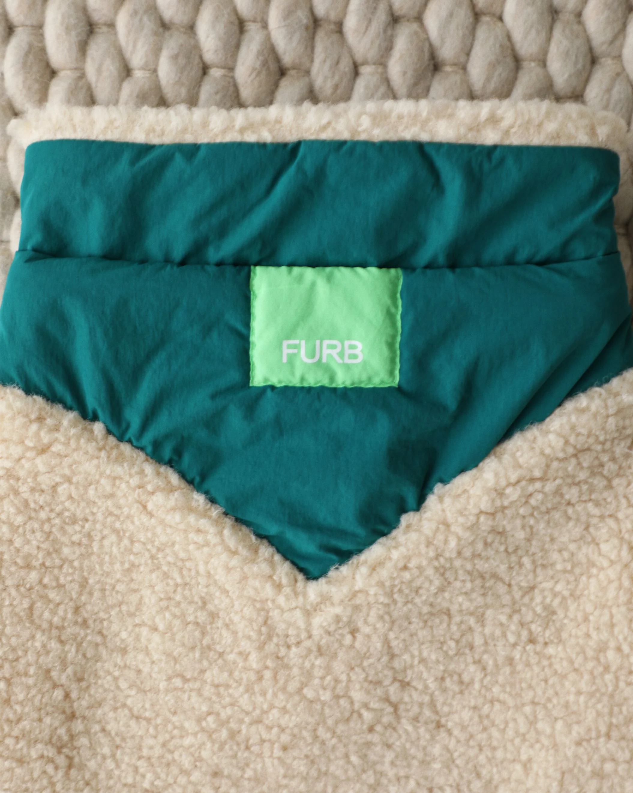 Cabin Critter Neon Green Sherpa Dog Vest - Image 5