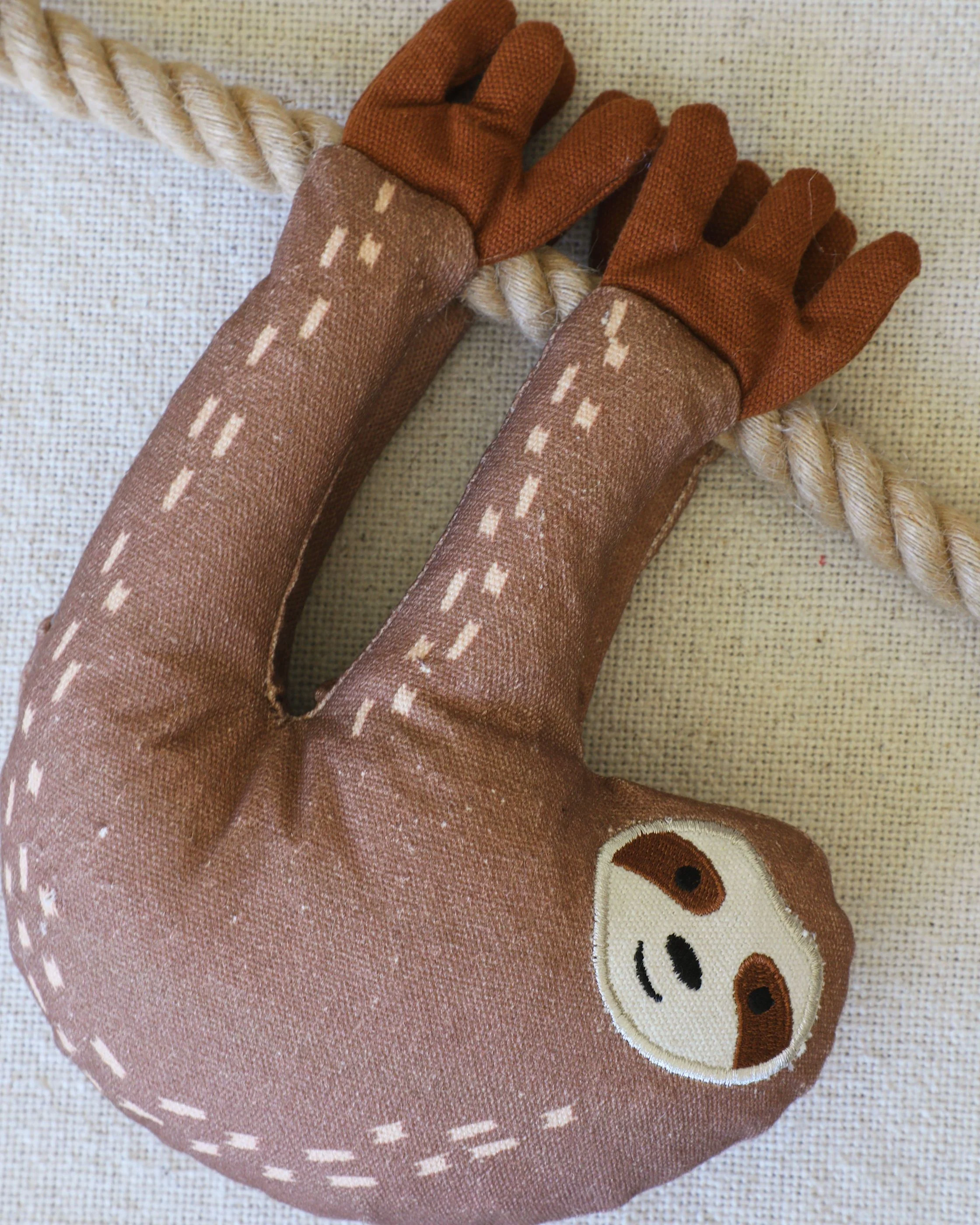 Eat Sleep Repeat Sloth Dog Toy - Image 3