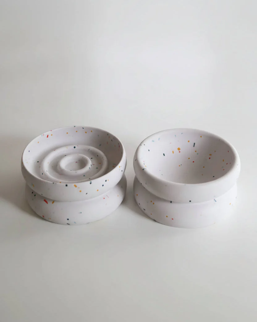 Dapple Dining Reversible Slow Feeder Dog Bowl