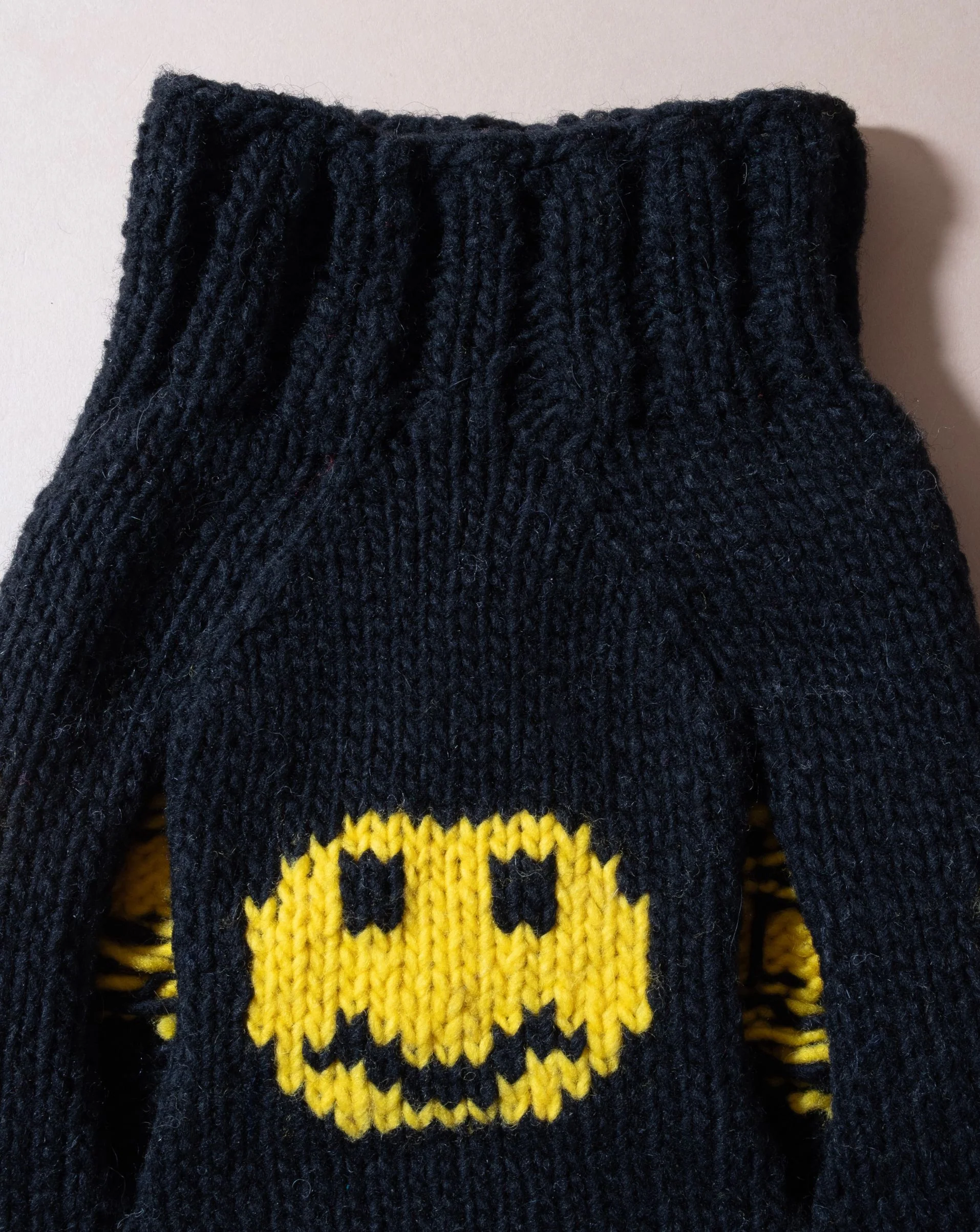 Grin + Wear It Black Smiley Dog Sweater - Image 6