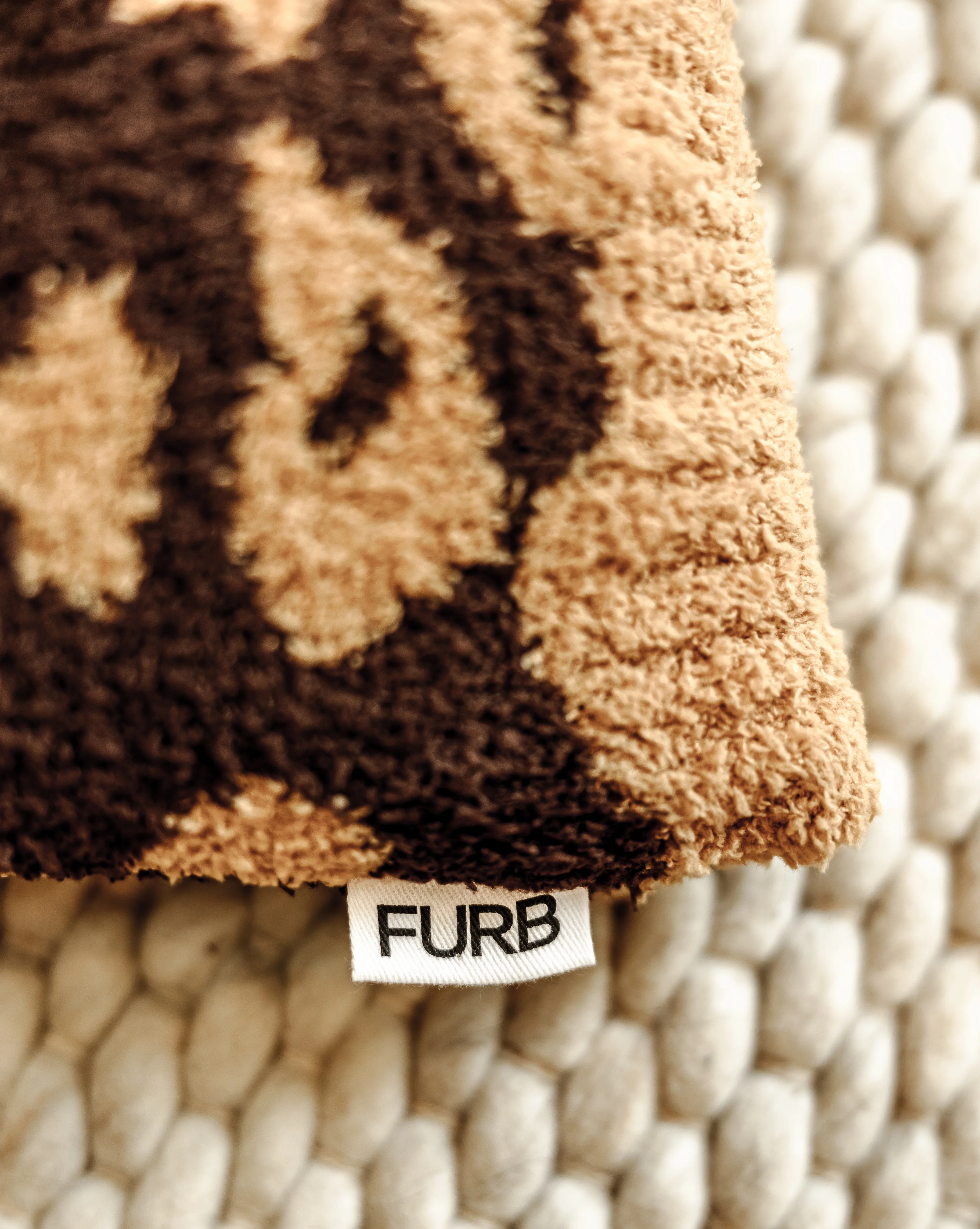 Snuggle Knit Brown Leopard Dog Mat - Image 2