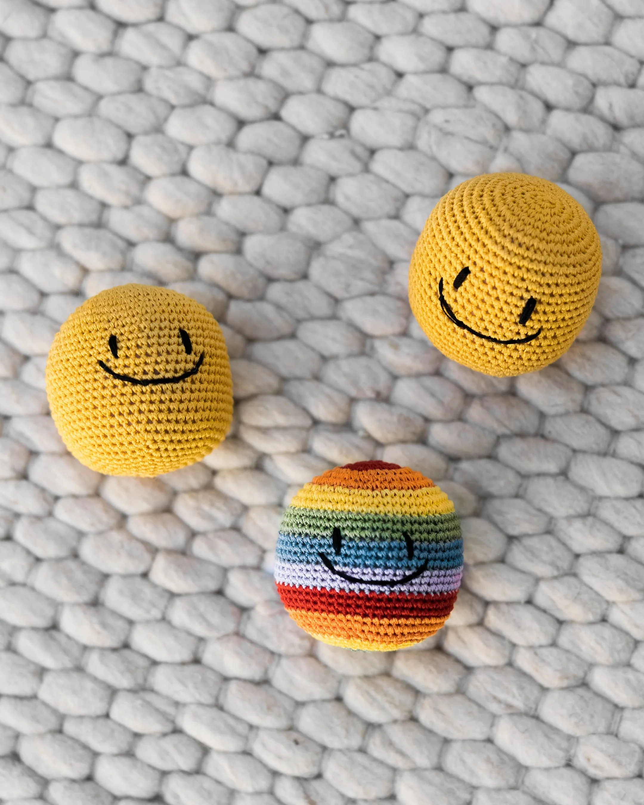 Basic Studio Smiley Face Ball in Rainbow - Image 3