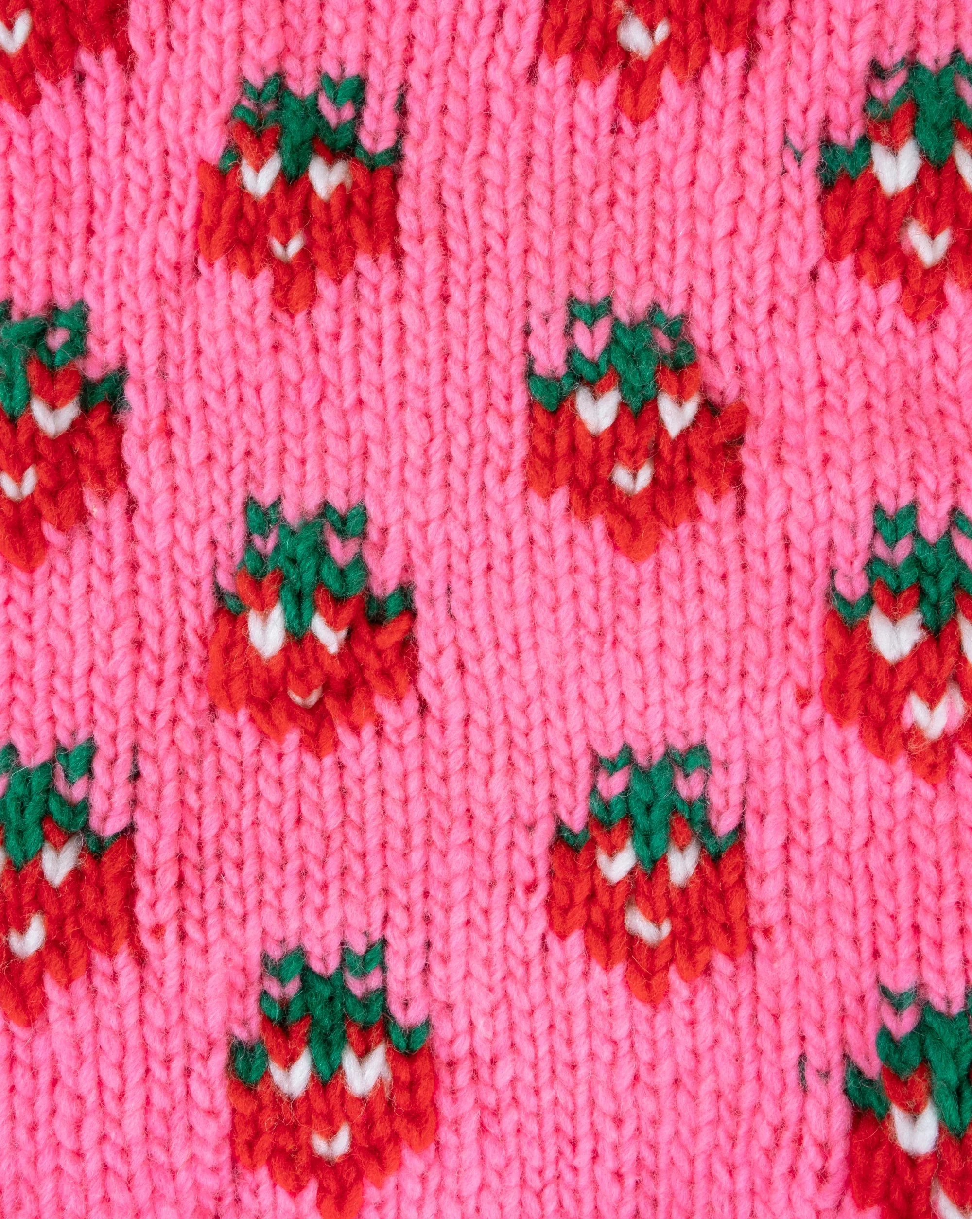 Berry Cute Hot Pink Dog Sweater - Image 4