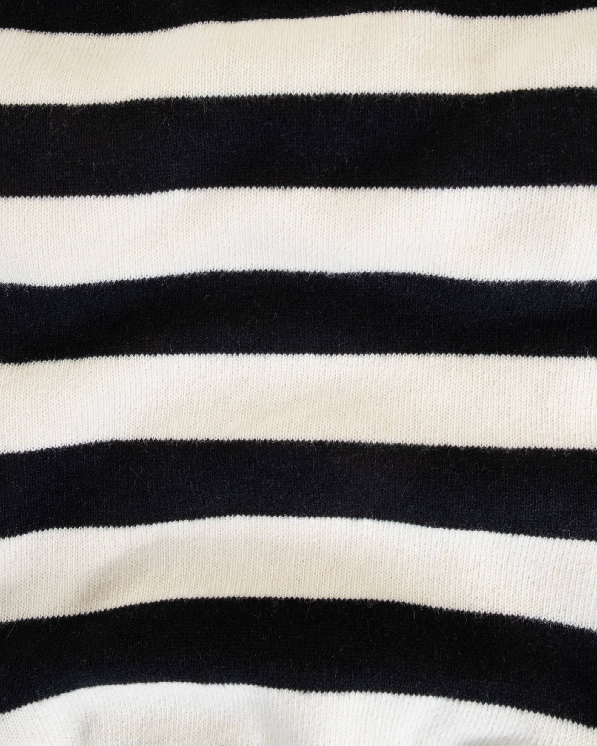 Cooper Black + White Striped Dog Sweatshirt - Image 8