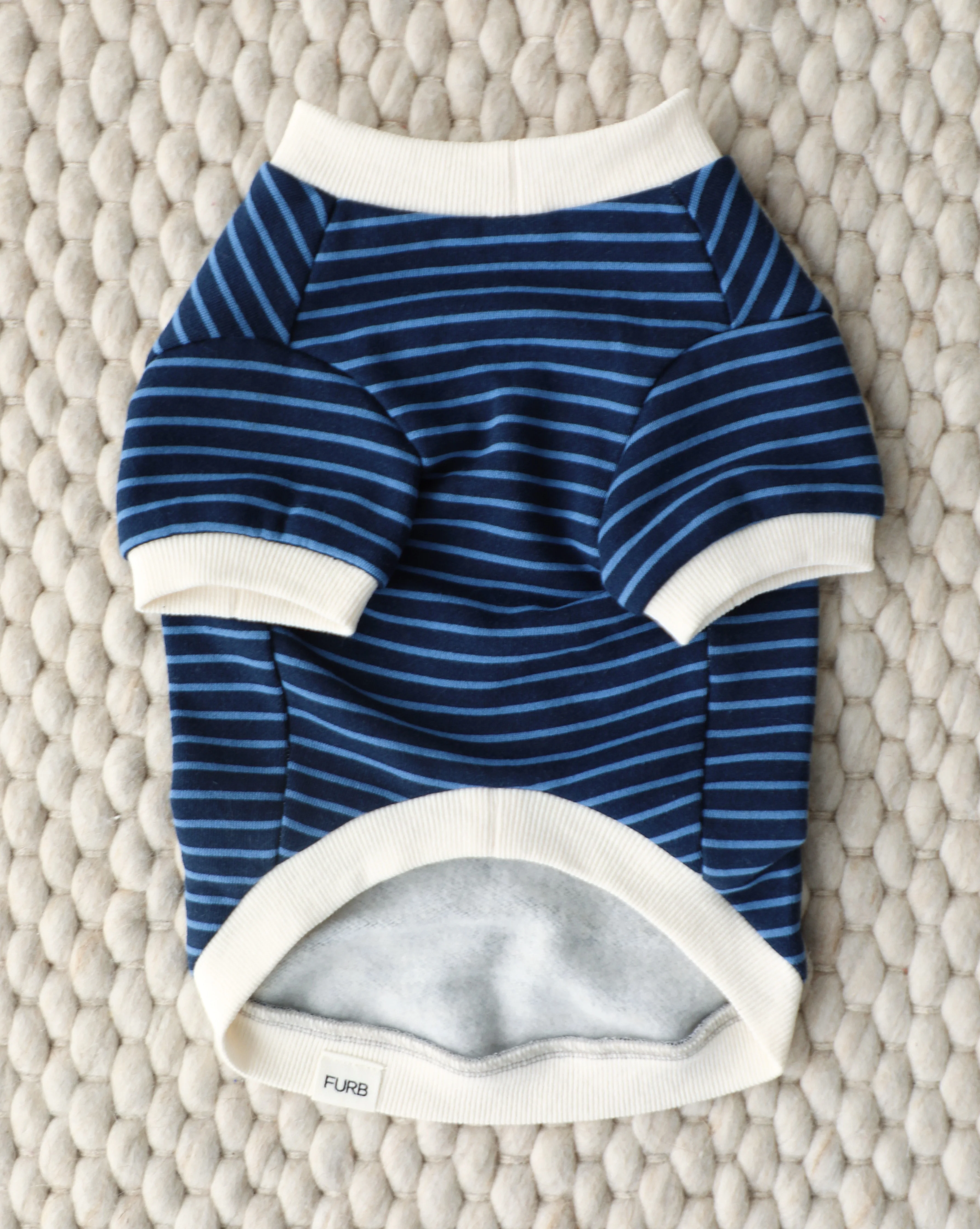 Calvin Blue Striped Dog Sweatshirt - Image 2