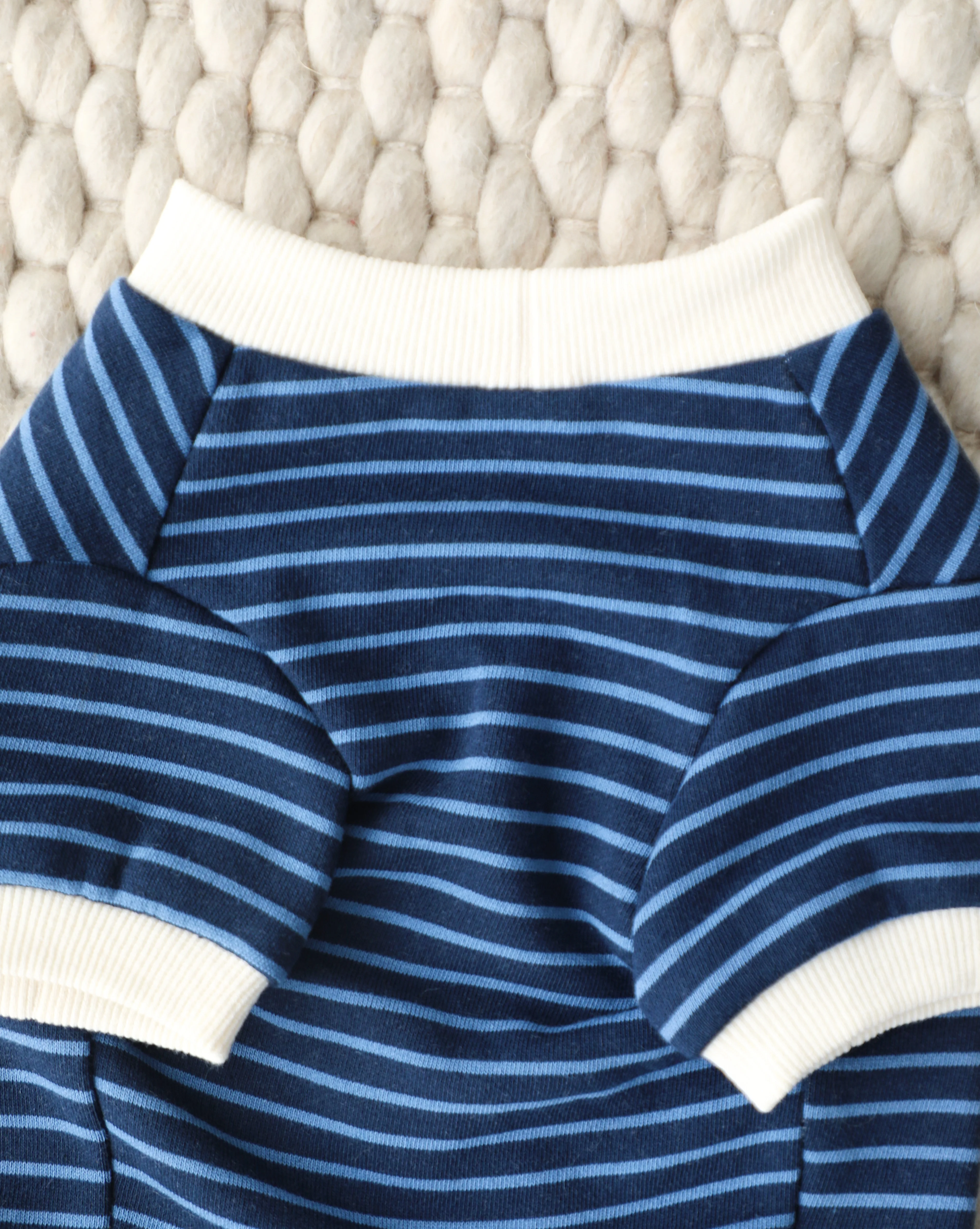 Calvin Blue Striped Dog Sweatshirt - Image 3