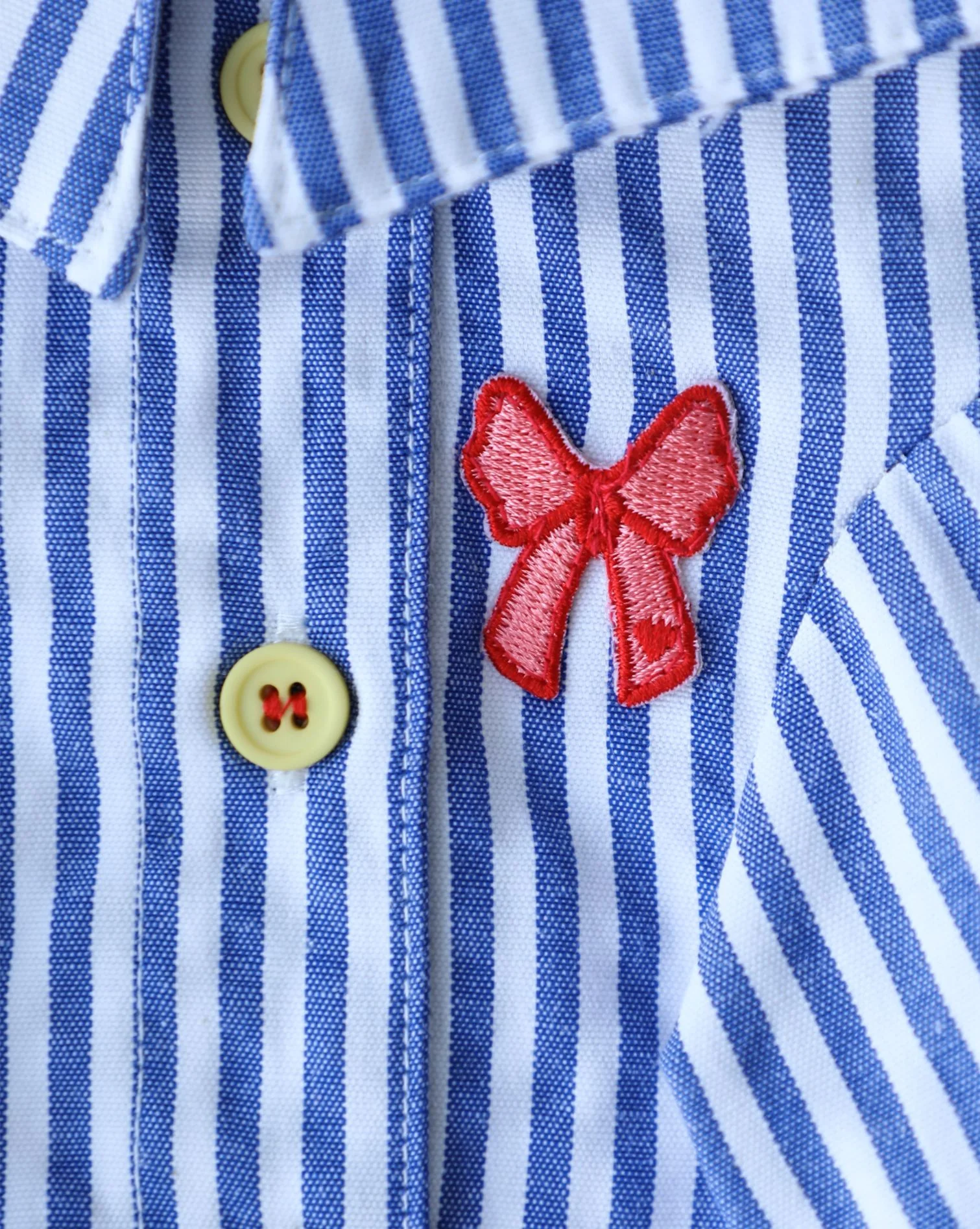 Nantucket Blue + White Striped Button Up - Image 5
