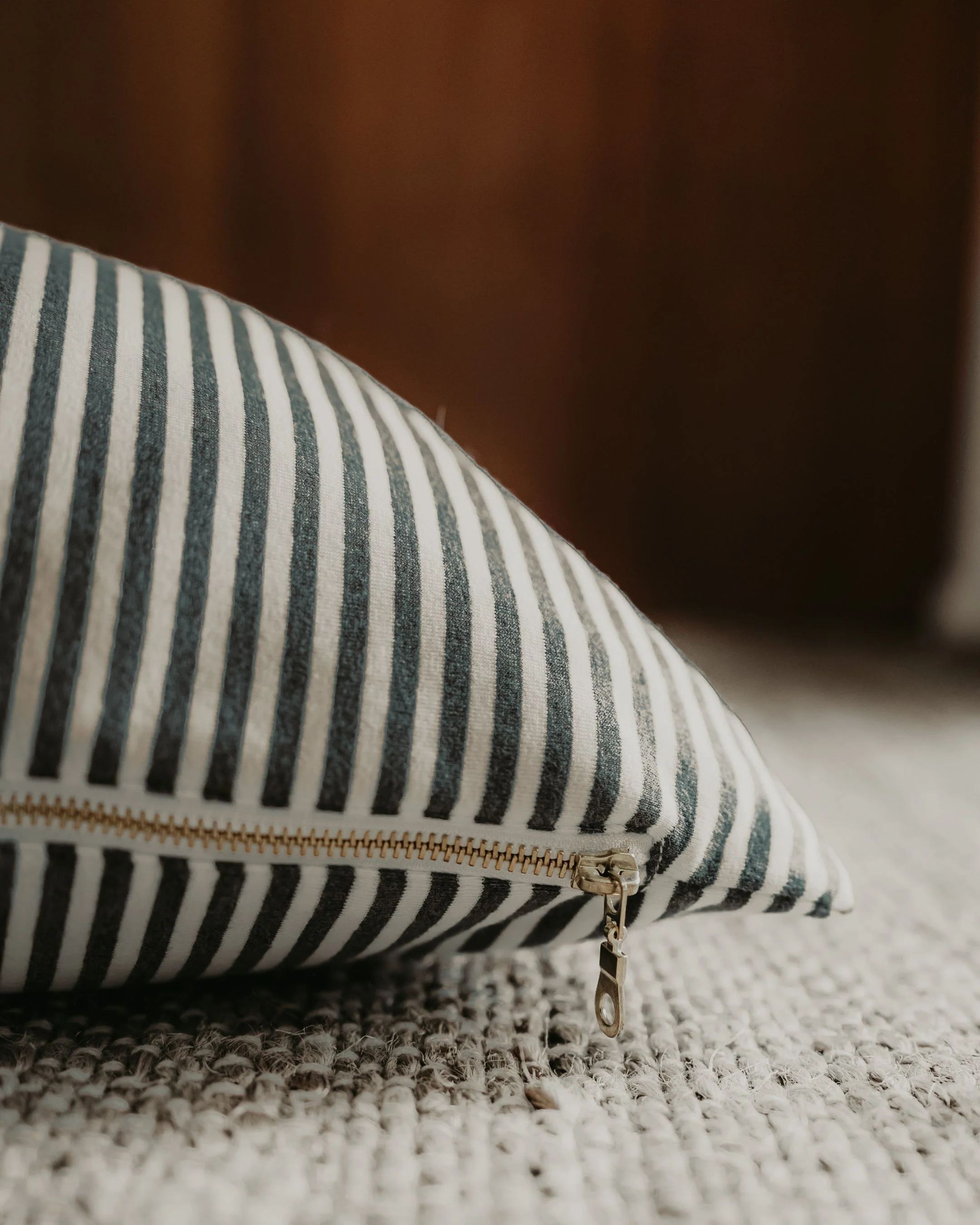 Hello Sailor Charcoal Striped Dog Bed - Image 4