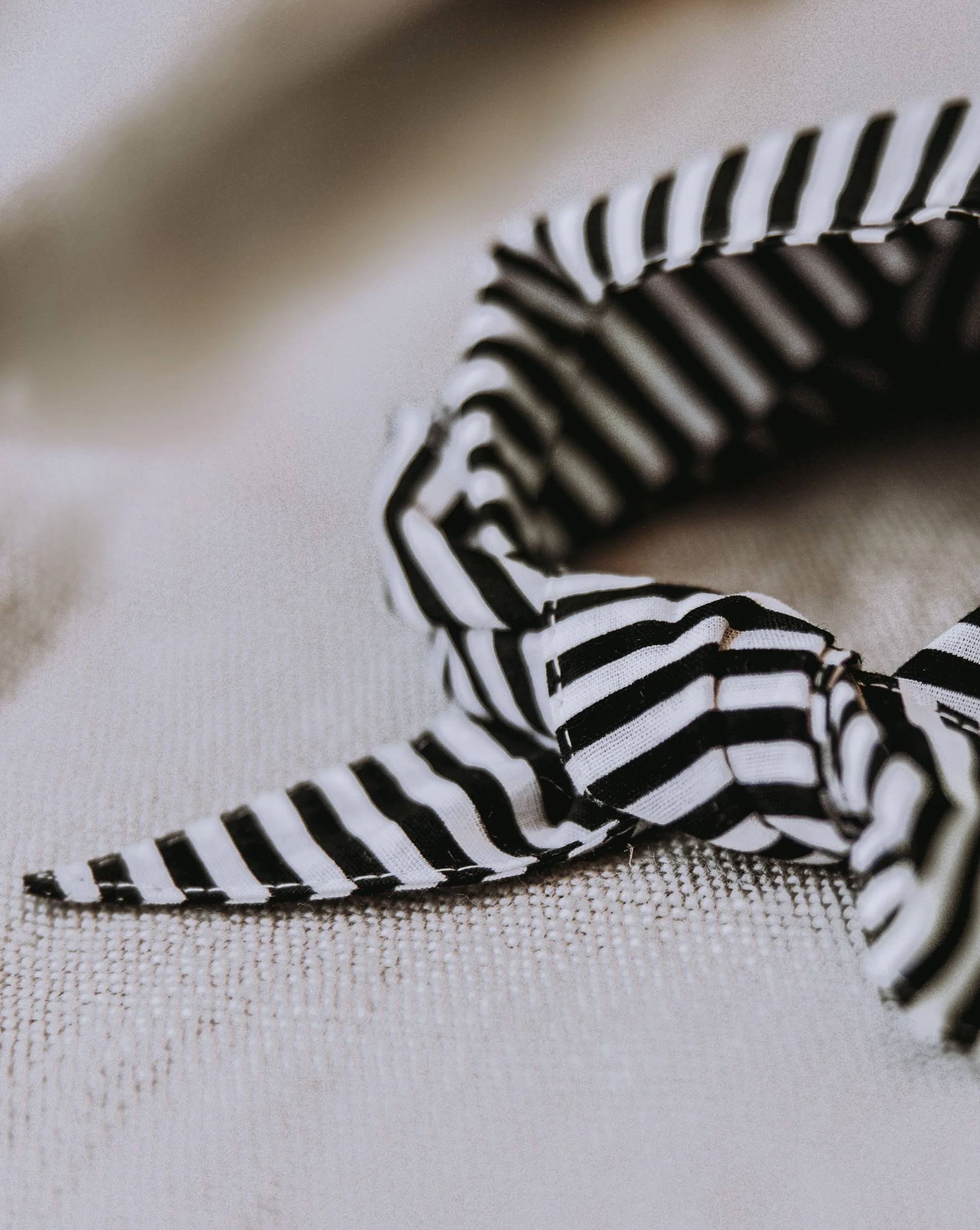 Captain Black + White Striped Dog Bandana - Image 3