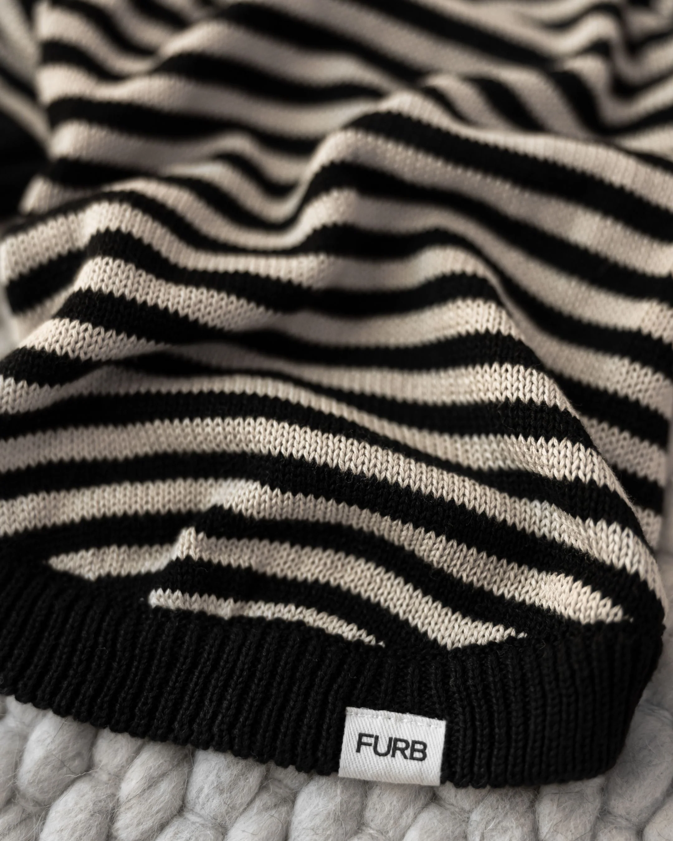 Like A Bandit Black Striped Dog Sweater - Image 4