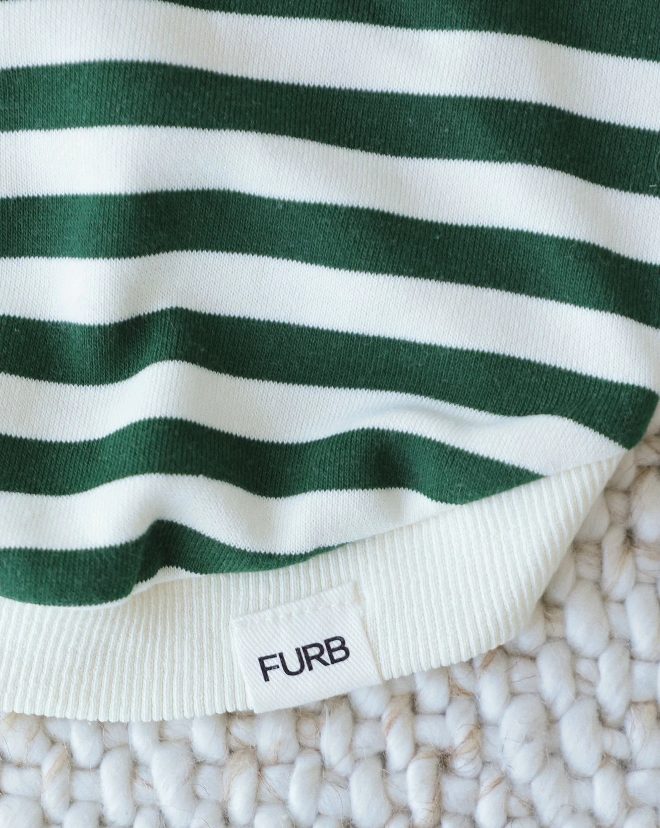 Cooper Green + Ivory Striped Dog Sweatshirt - Image 10