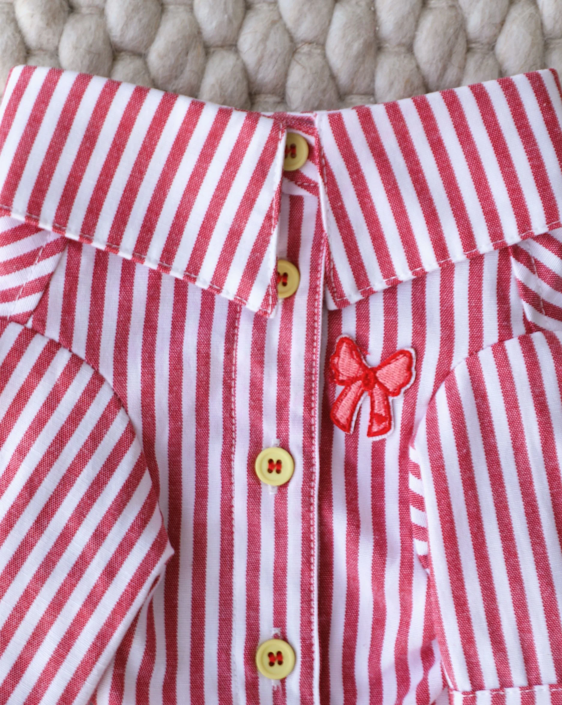 Nantucket Red + White Striped Button Up - Image 3