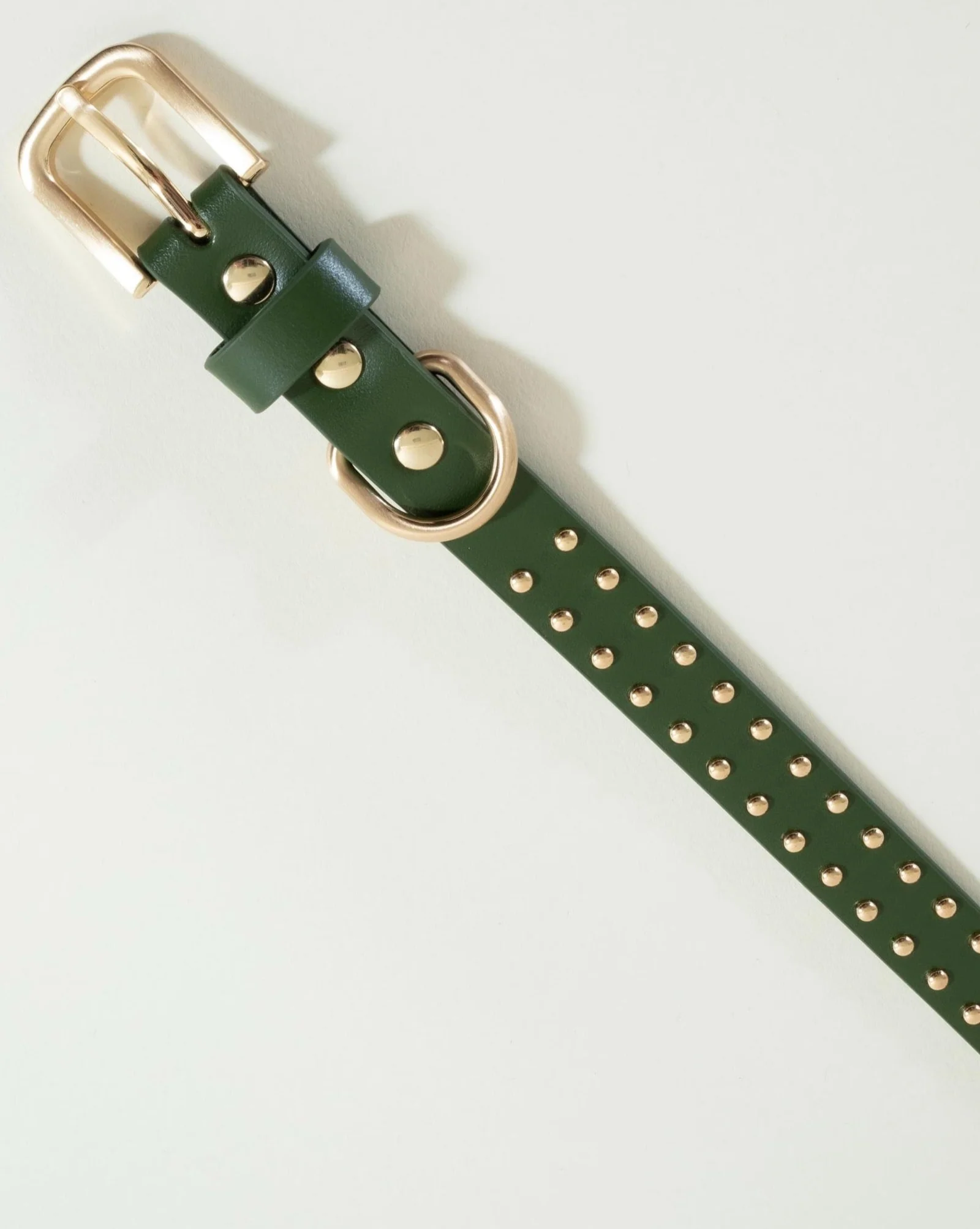 What a Stud Olive Leather Dog Collar - Image 3