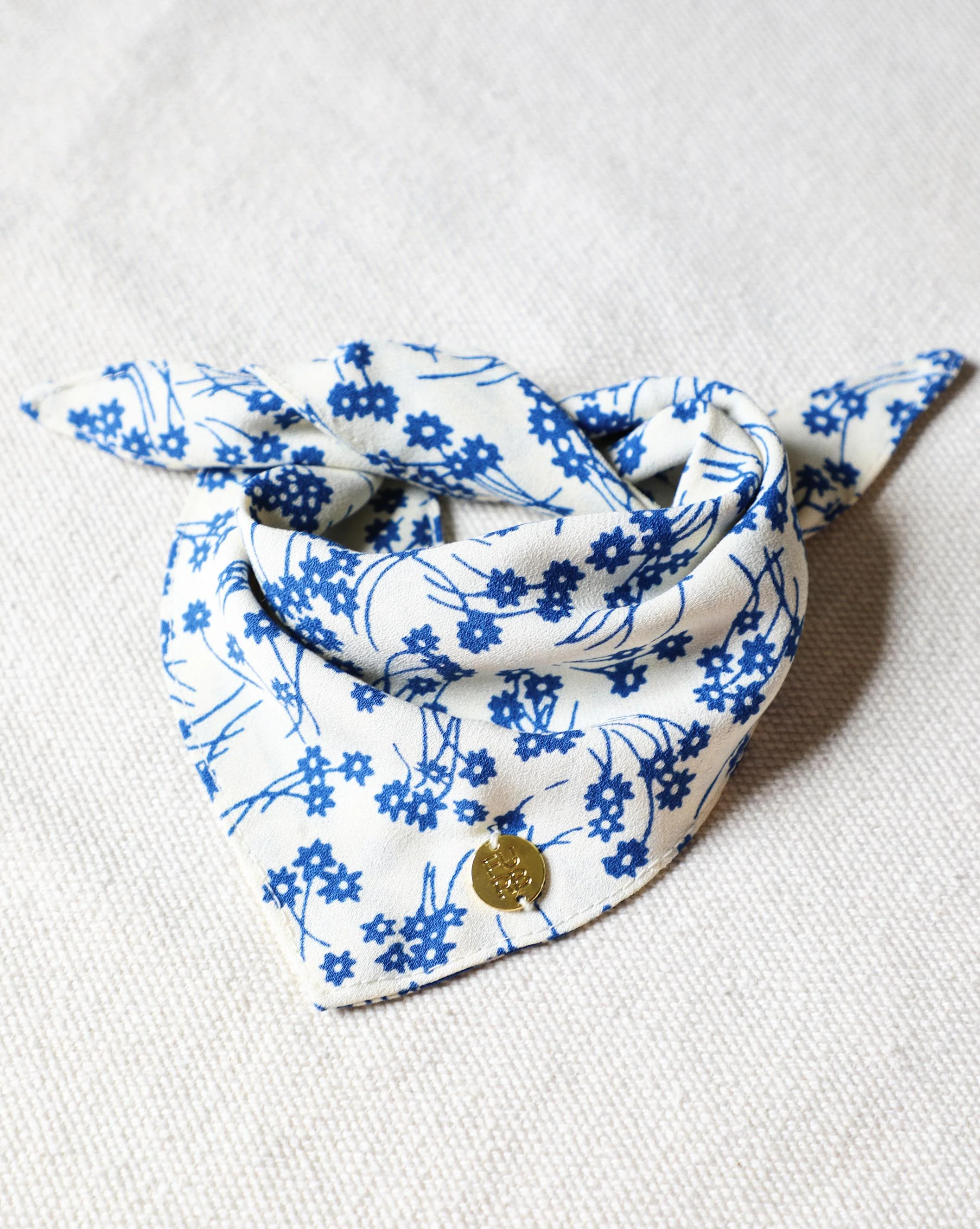 Only the Best Bandana in Bright Blue Floral - Image 3