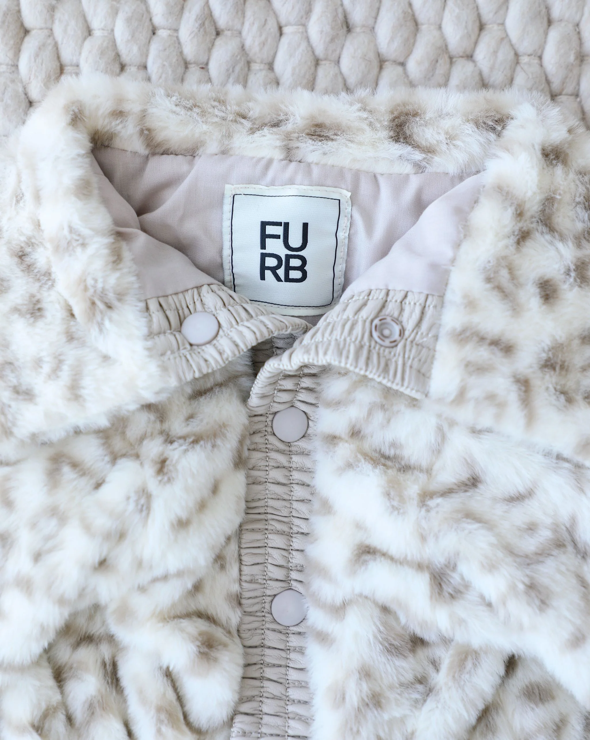 Broadway Snow Leopard Faux Fur Dog Jacket - Image 3