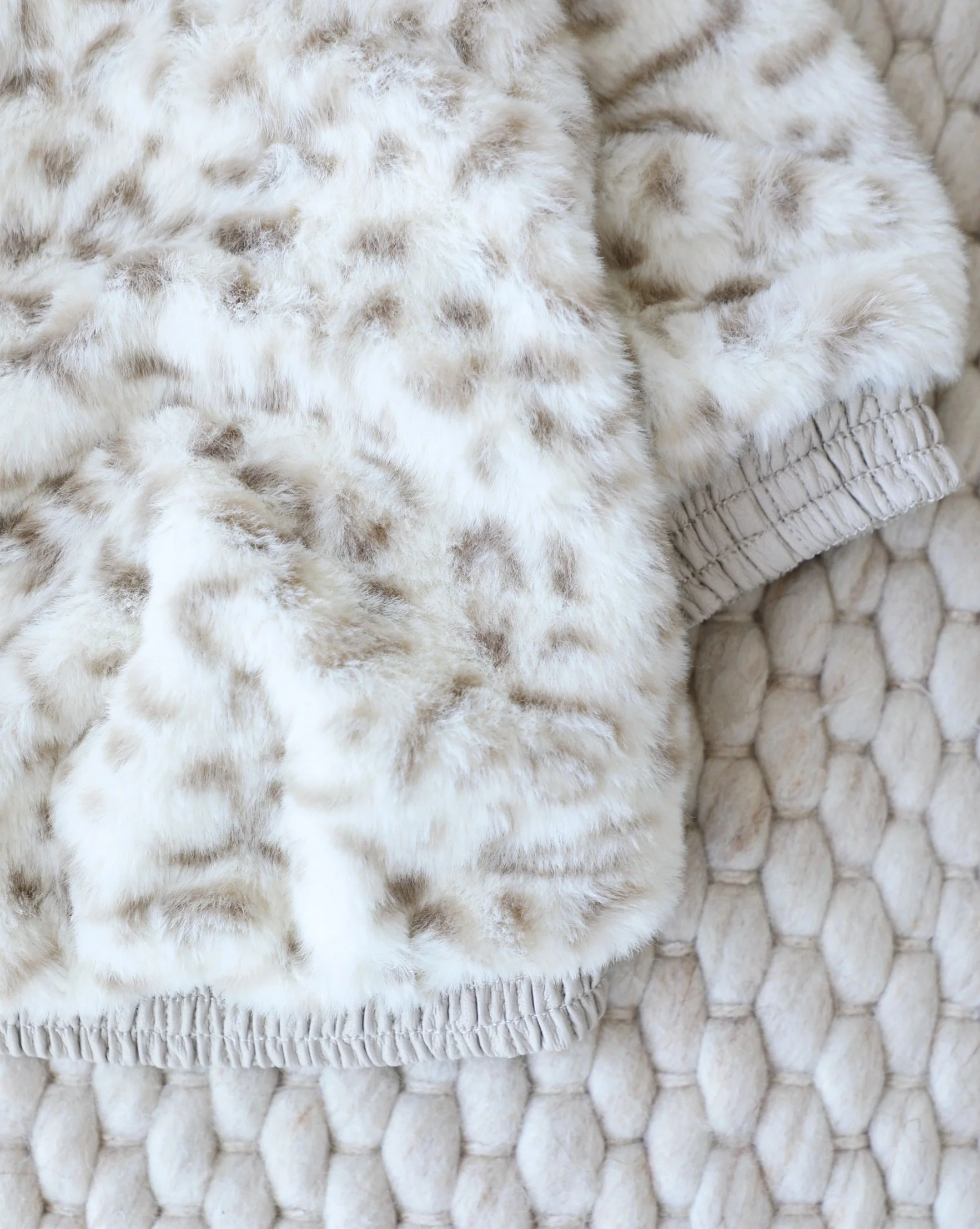 Broadway Snow Leopard Faux Fur Dog Jacket - Image 4