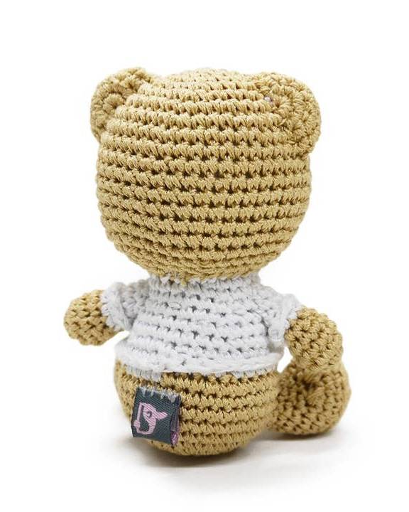 Bear-y Cute Crochet Teddy Bear Dog Toy - Image 2