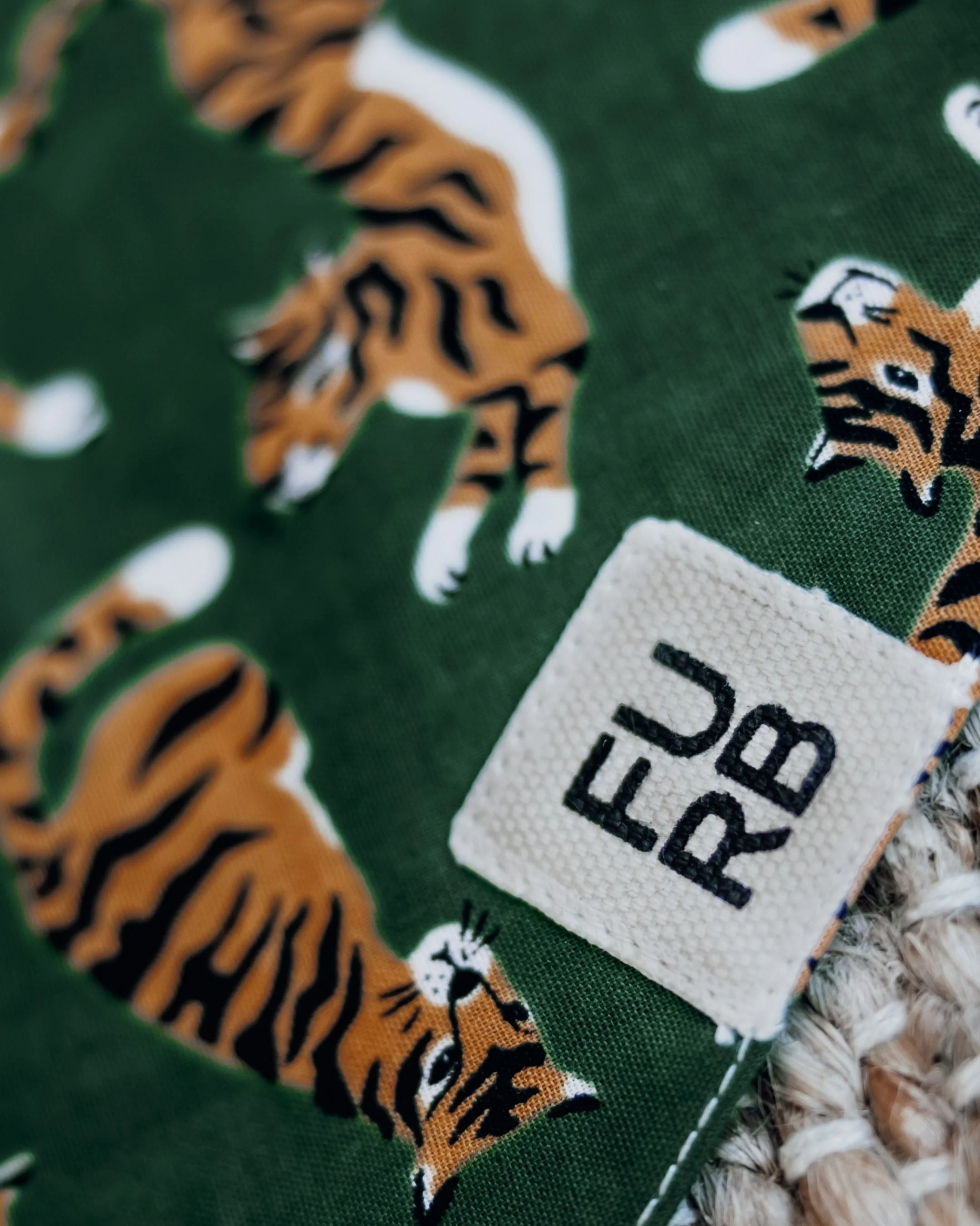 El Tigre Green Print Dog Bandana - Image 4