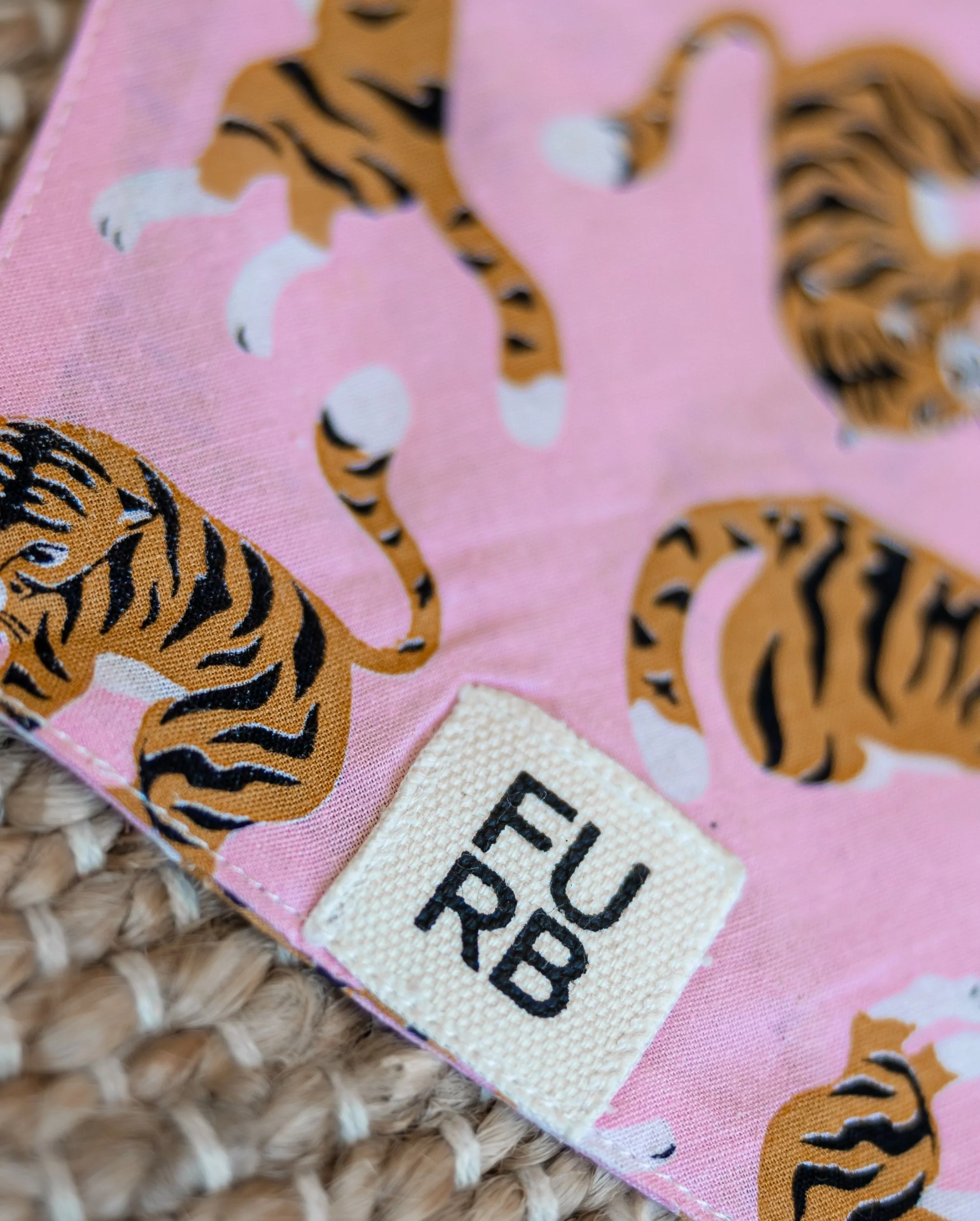El Tigre Pink Print Dog Bandana - Image 2
