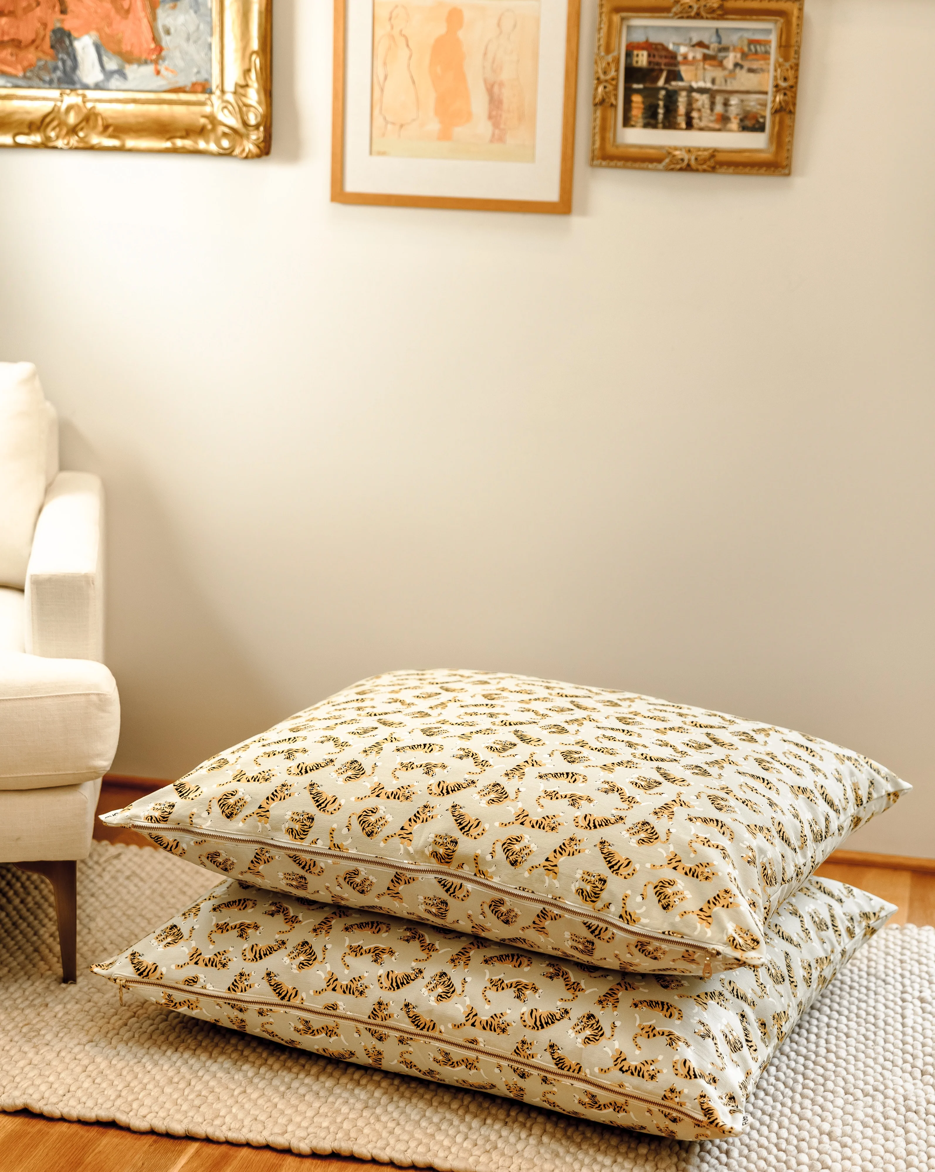 El Tigre Taupe Dog Bed, Cover Only - Image 2