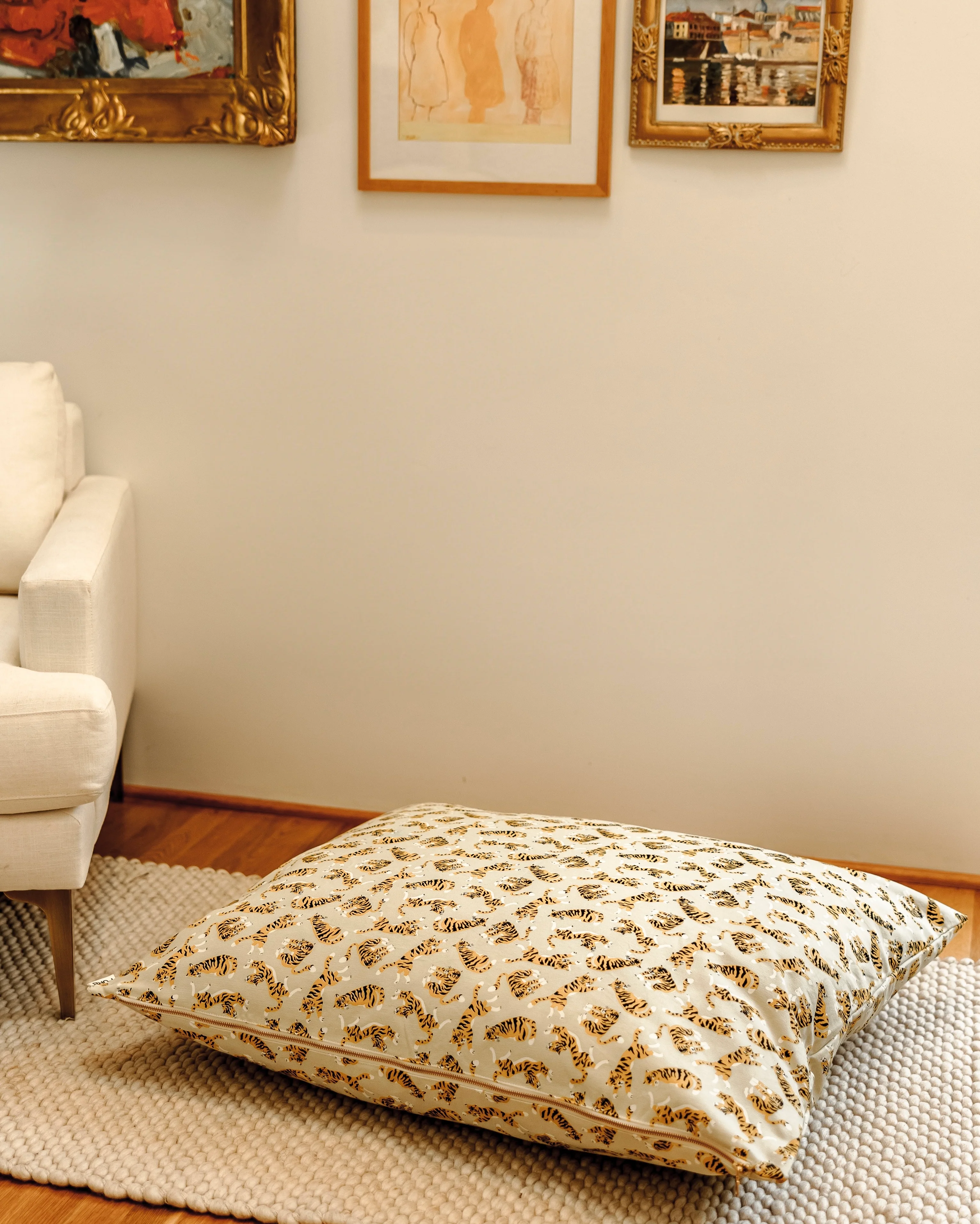El Tigre Taupe Dog Bed, Cover Only - Image 3