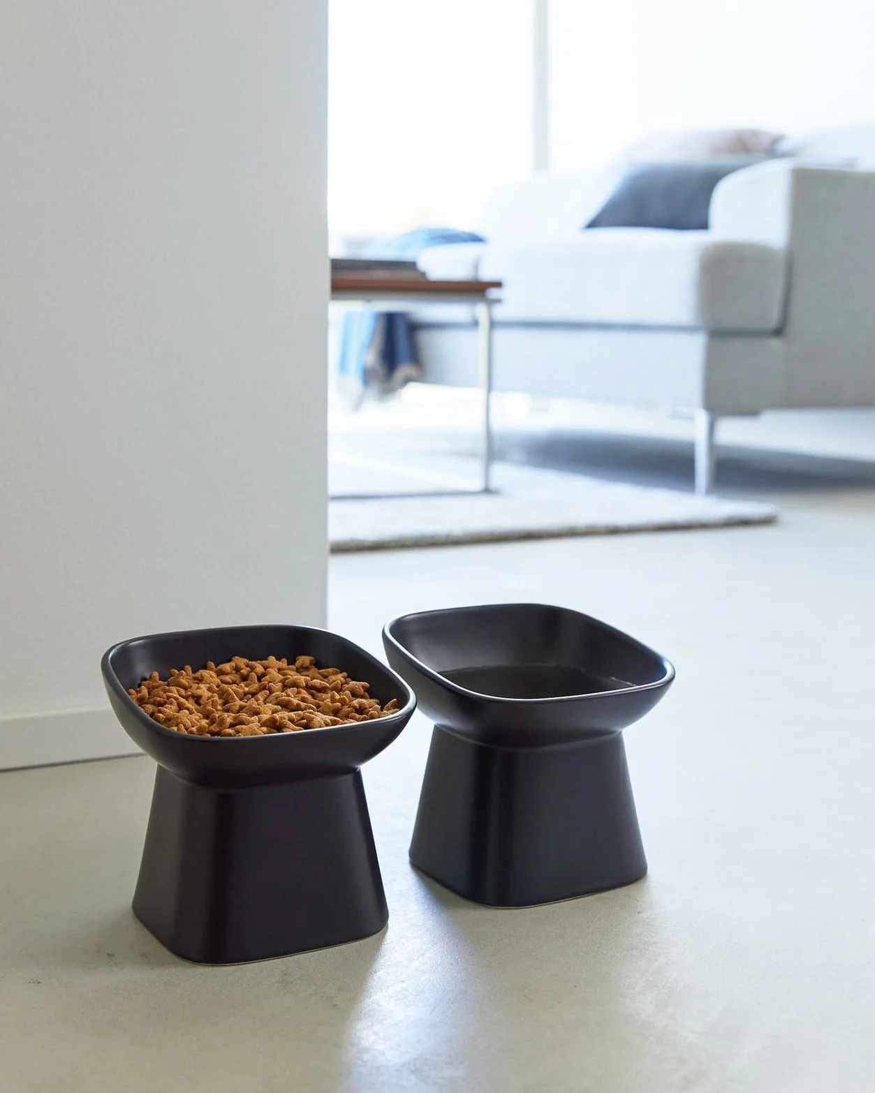 Café Canine Black Tilted Dog Bowl - Image 3