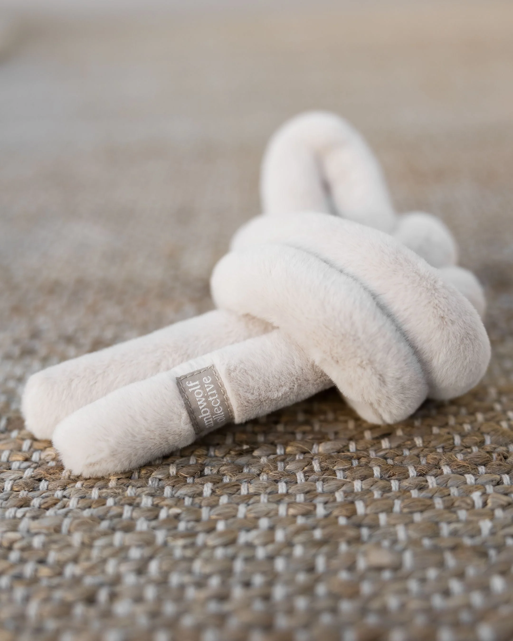Shea Plush Noodle in Pearl Faux Fur - Image 3